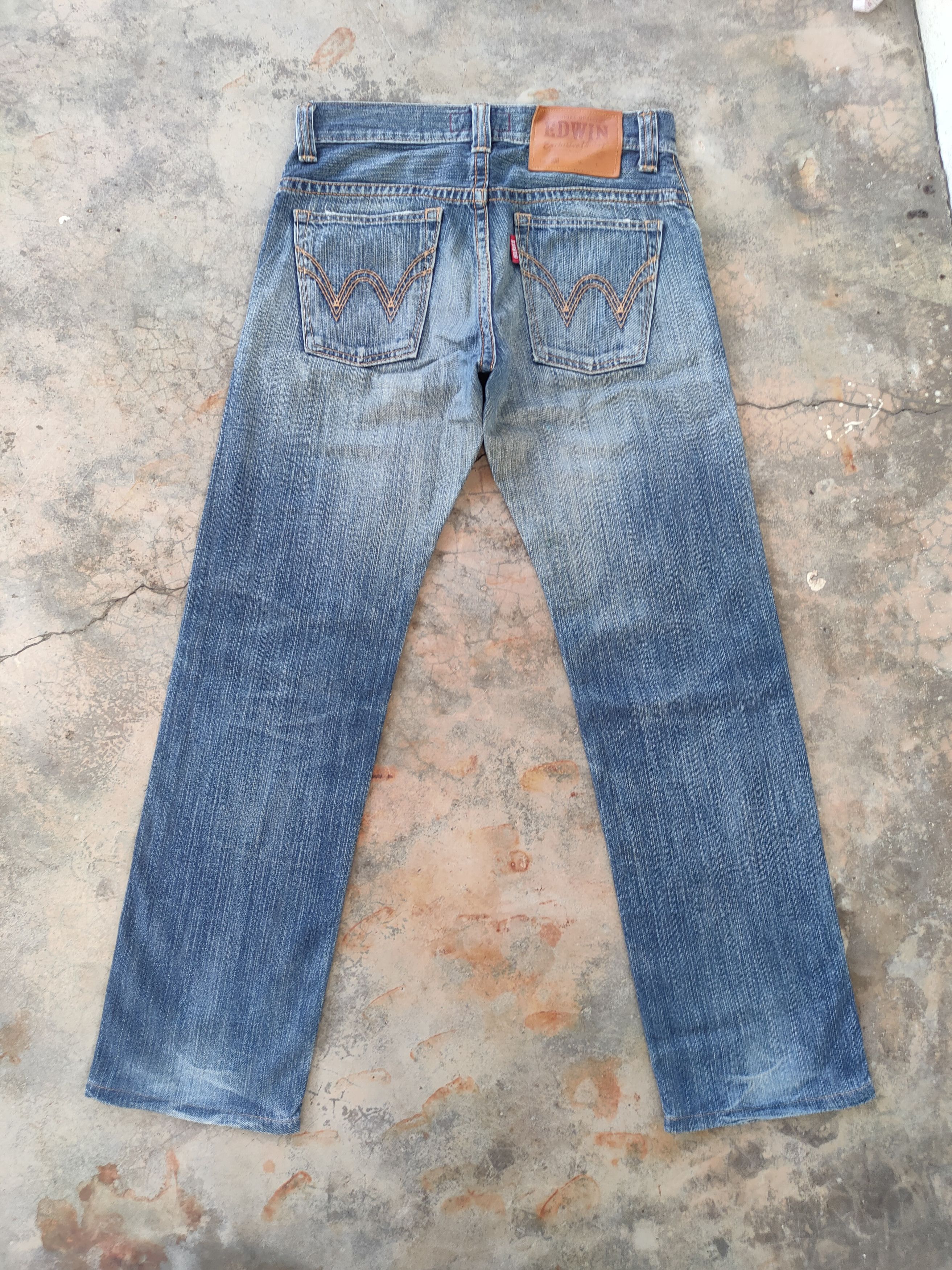 Edwin # VINTAGE DISTRESSED EDWIN FADED BLUE JEANS PANTS Size US 32 / EU 48 - 8 Thumbnail