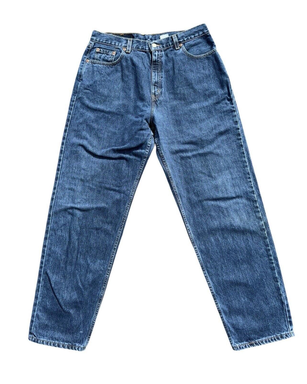 Levi's Vintage Levis 560 90s Blue Wash Loose Fit Jeans Womens 14 Size 36" / US 14 / IT 50 - 1 Thumbnail
