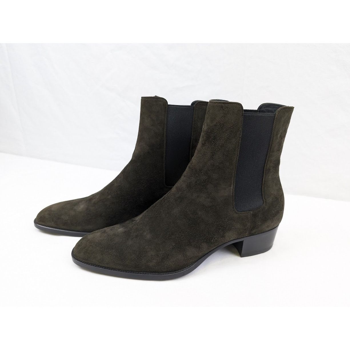 Saint Laurent Paris o1rshd1 Wyatt 40 Chelsea Cachemire Boots in Sabble Brown Size US 11 / EU 44 - 18 Thumbnail