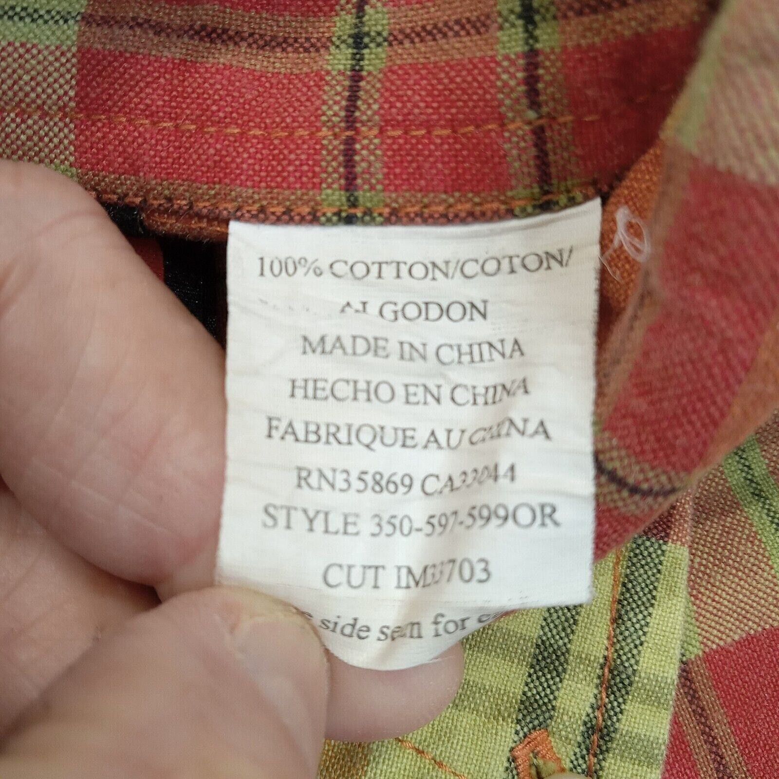 Roper Roper Shirt S Five Star Button Up Long Sleeve Pocket Plaid Size US S / EU 44-46 / 1 - 4 Thumbnail