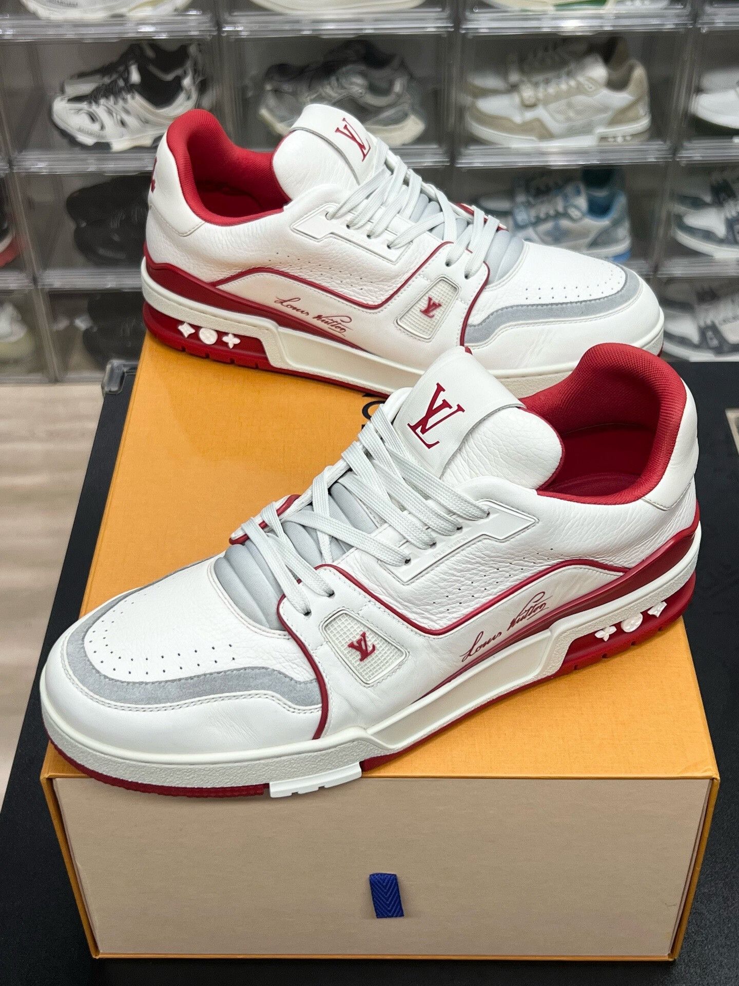 Louis Vuitton LV Trainer White Red Sneakers UK9 Size US 11 / EU 44 - 1 Thumbnail