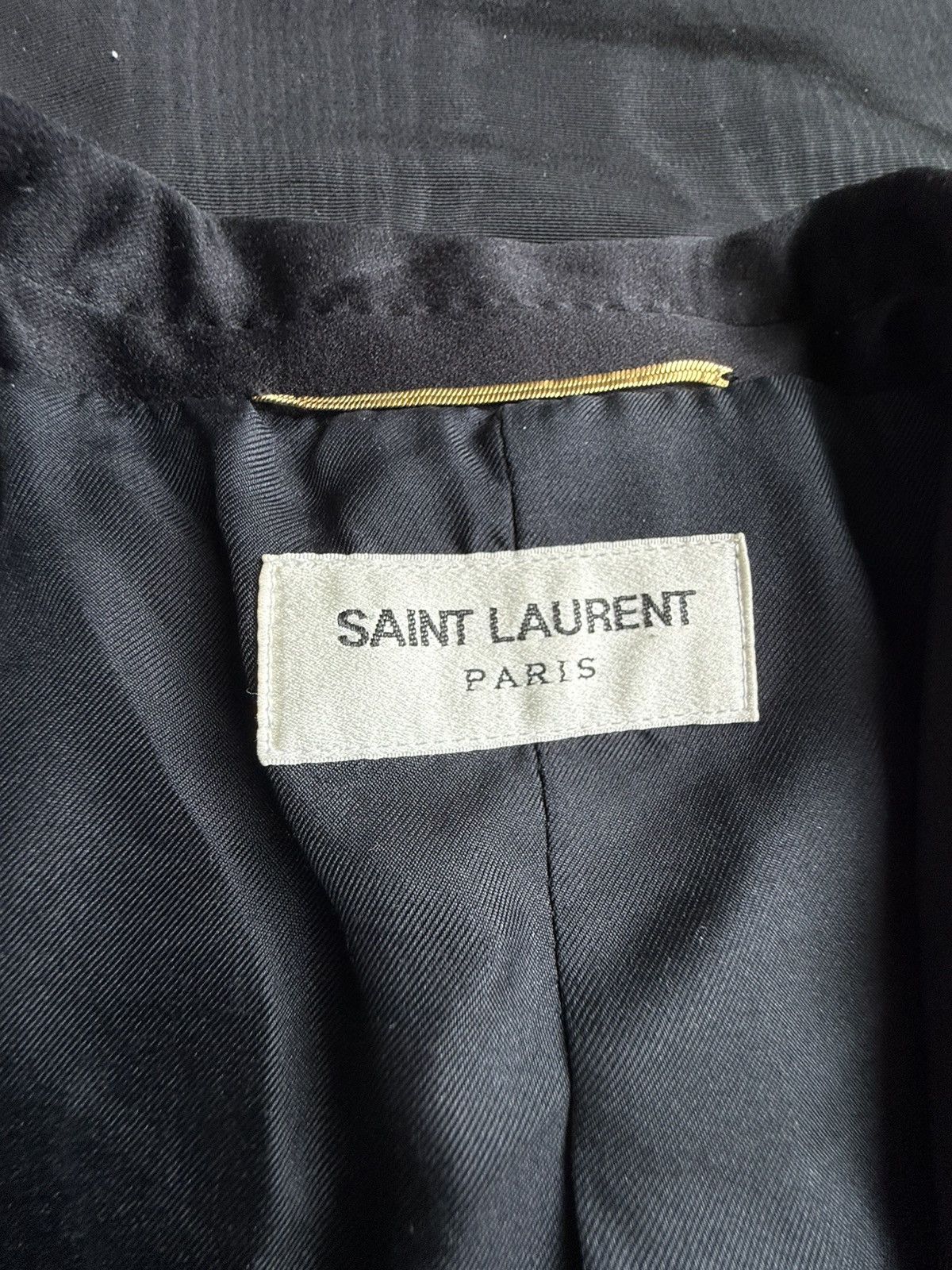 Hedi Slimane × Saint Laurent Paris SS14 Saint Laurent Babycat Le Smoking tuxedo jacket Hedi Size 36R - 18 Thumbnail