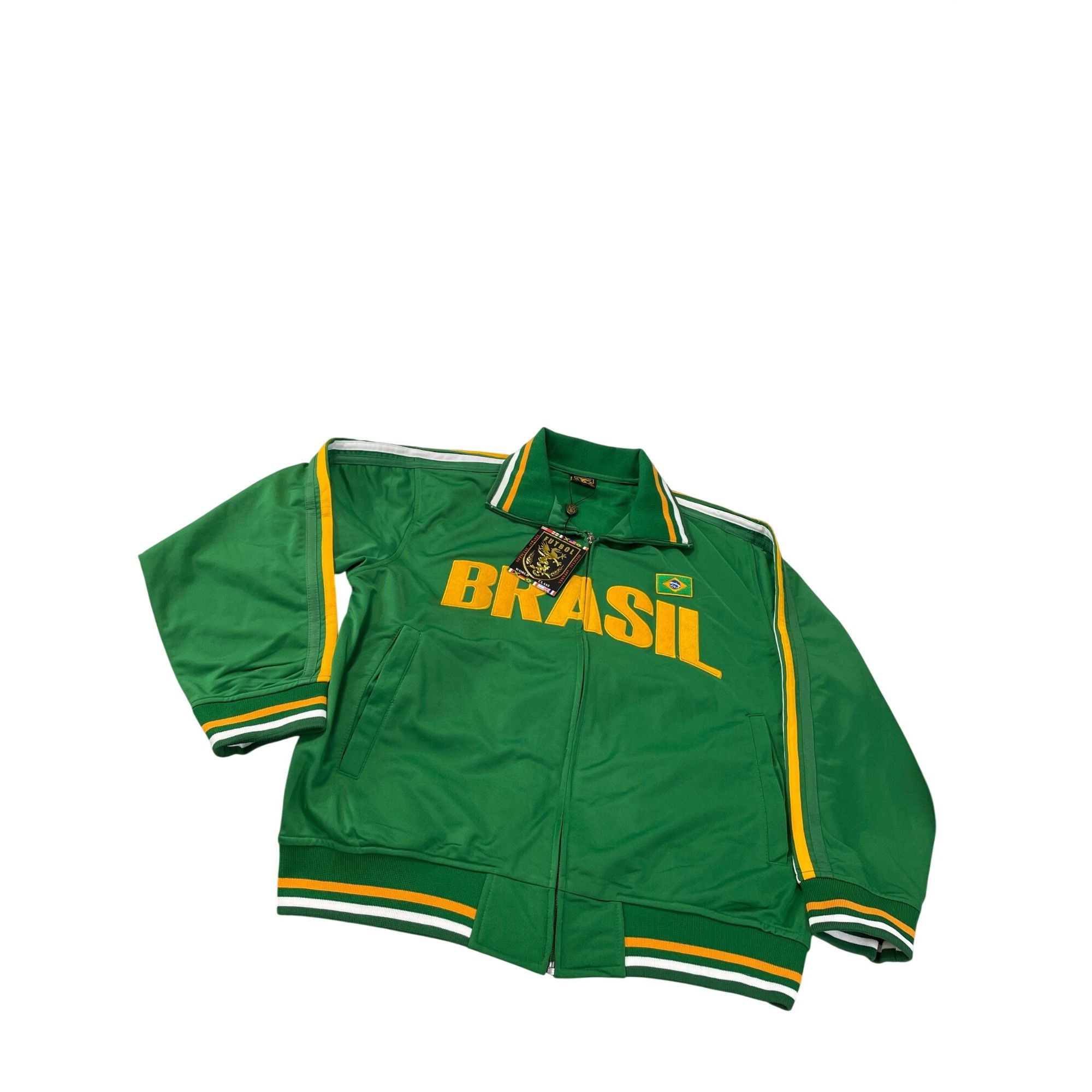 Other Fifth Sun Brazil mens green full zip track varsity jacket Sz Size US XL / EU 56 / 4 - 1 Thumbnail