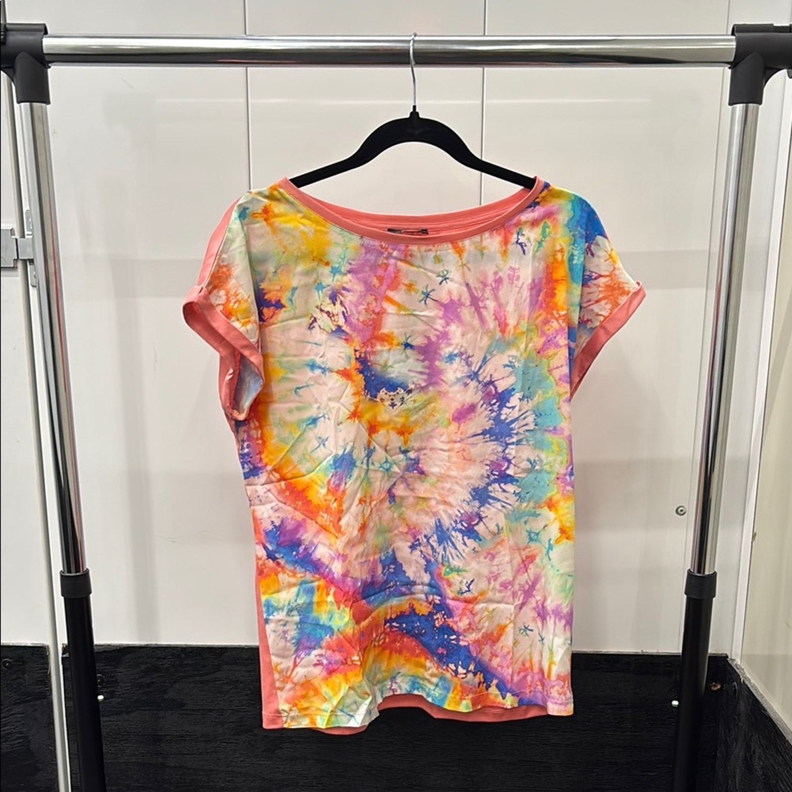 Other NWT Van Laack Orange Pink Short Sleeve Tie-Dye Tee Size 6 Size M / US 6-8 / IT 42-44 - 1 Thumbnail
