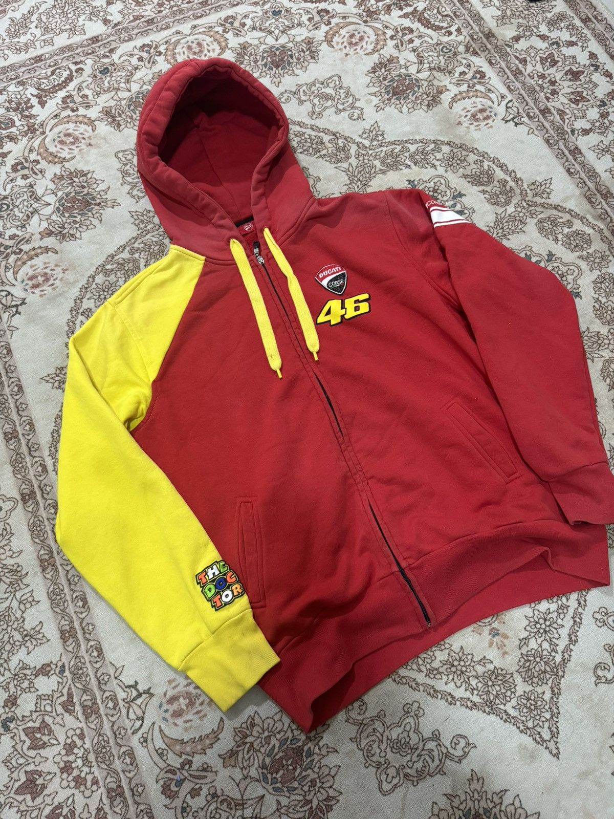 Ducati × Vintage Ducati Corse 46 Valentino Rossi Zipper Hoodie Size US XL / EU 56 / 4 - 2 Thumbnail