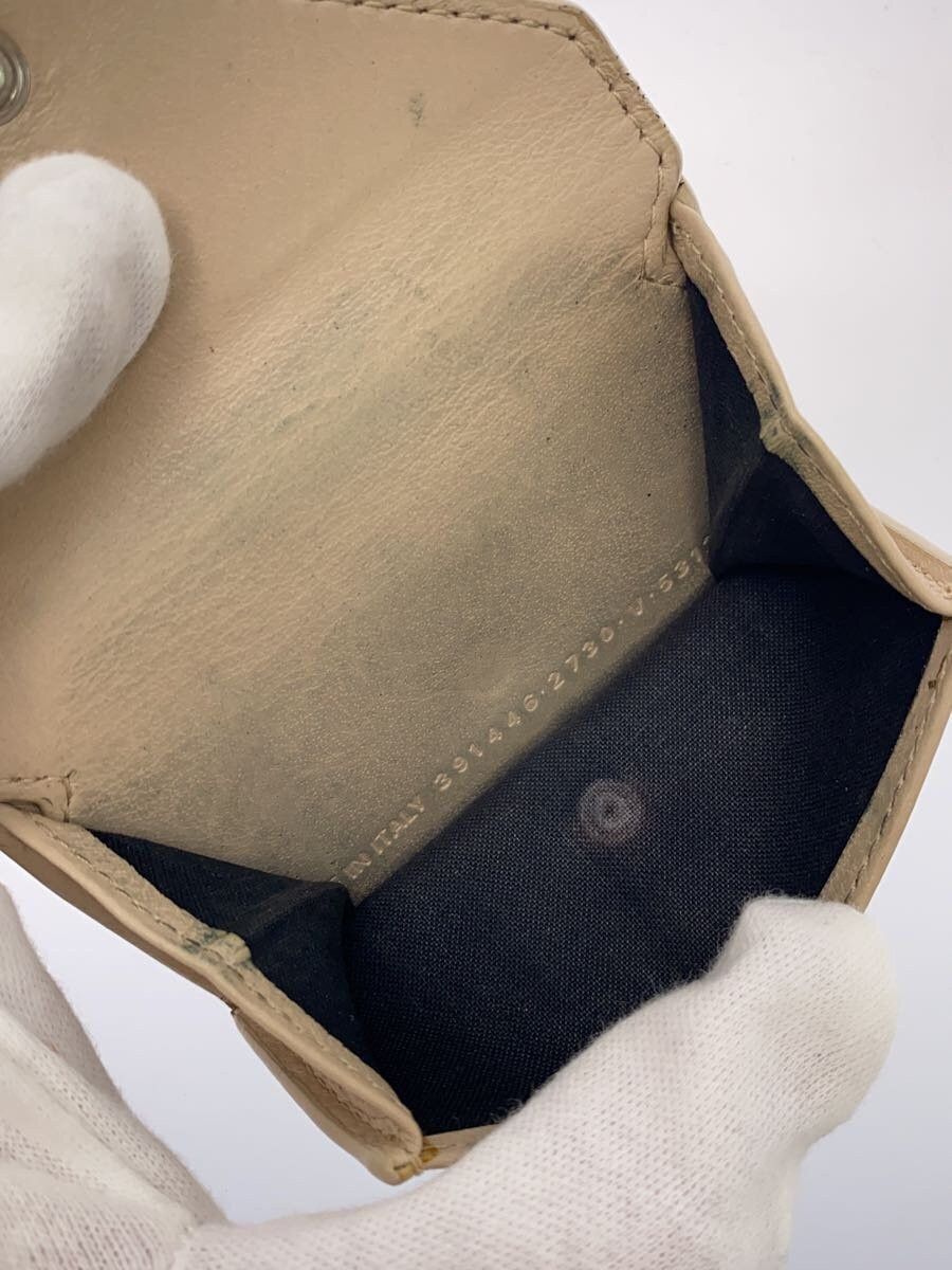 Balenciaga Balenciaga Paper Leather Mini Tri-Fold Wallet Cream Size ONE SIZE - 5 Thumbnail