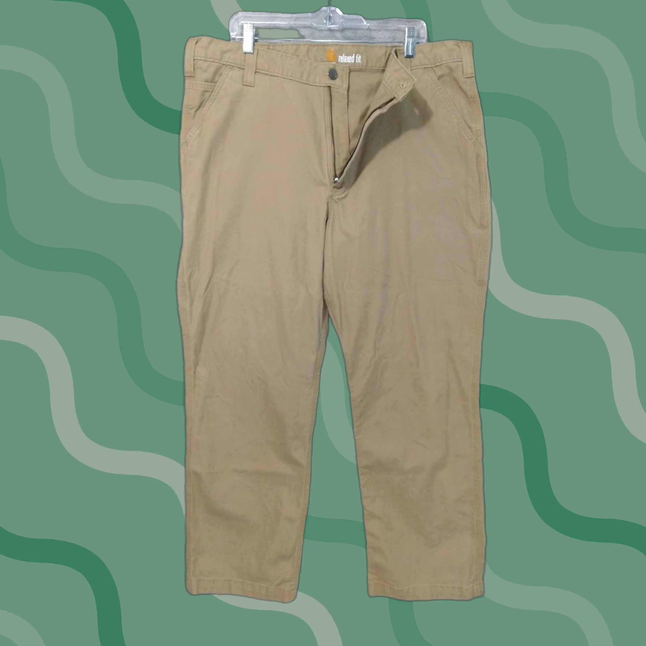 Carhartt Carhartt Pants Mens 40x30 Beige Rigby Relaxed Straight Canvas Dungaree Work Shirt? Size US 40 / EU 56 - 1 Thumbnail