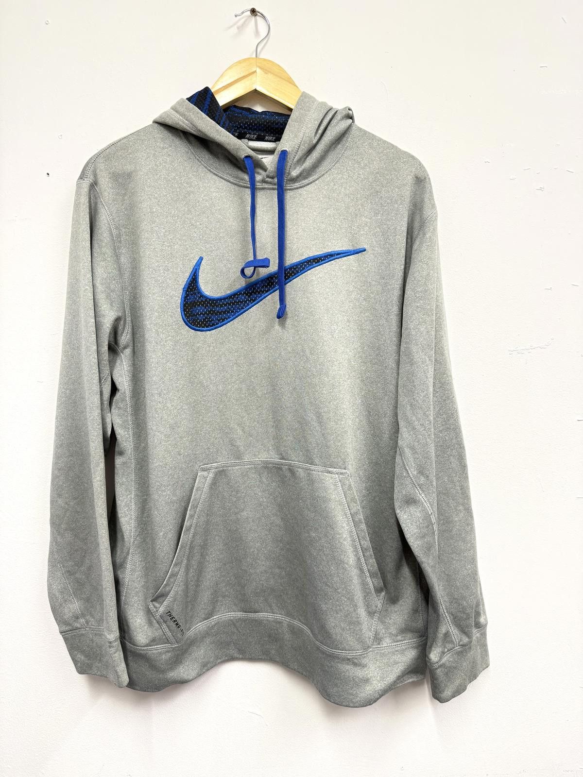 Nike Nike Therma-Fit Grey and Blue Hoodie Size L Size US L / EU 52-54 / 3 - 1 Thumbnail