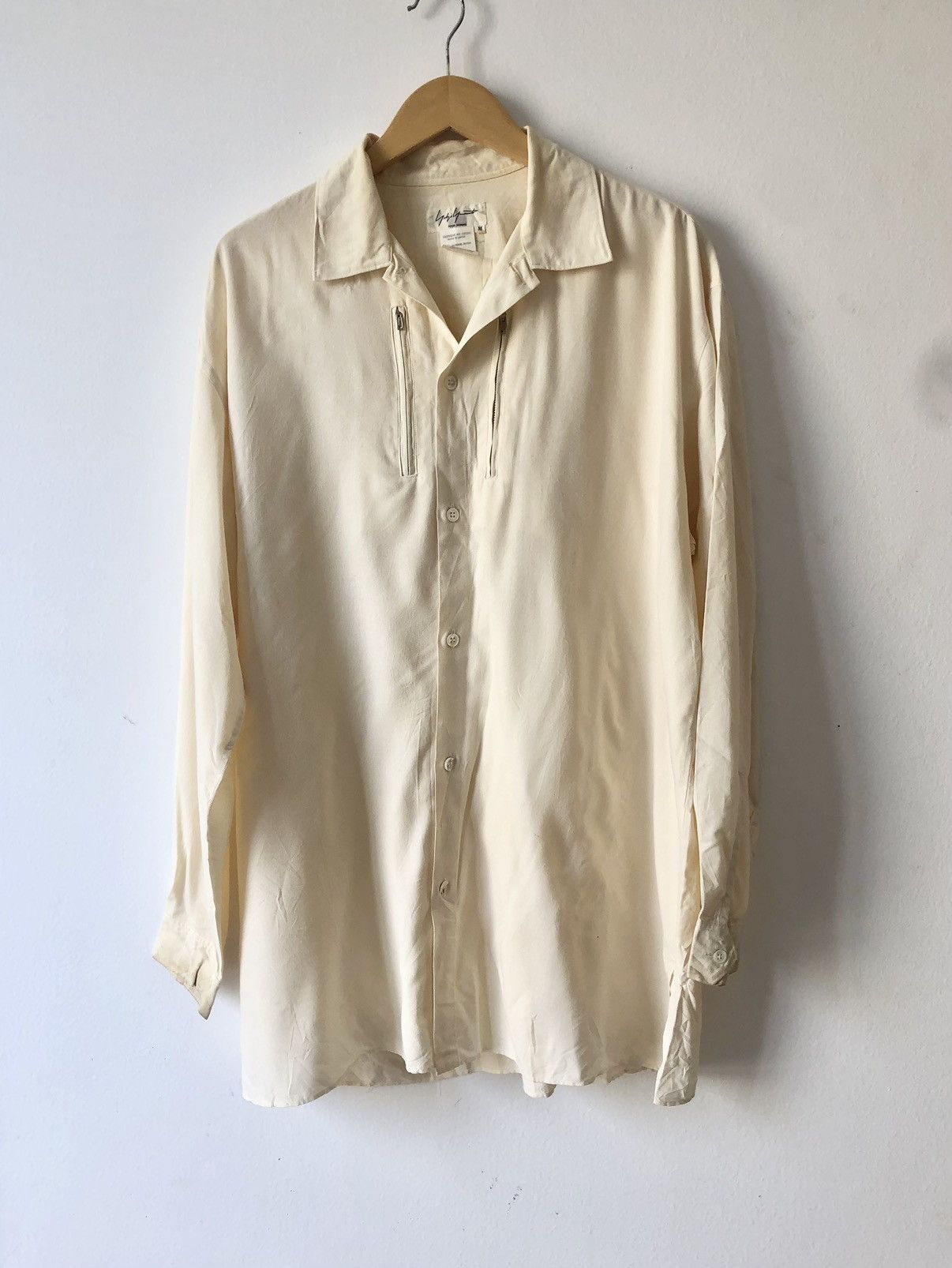 Yohji Yamamoto Pour Homme cream rayon shirt Size US M / EU 48-50 / 2 - 1 Thumbnail