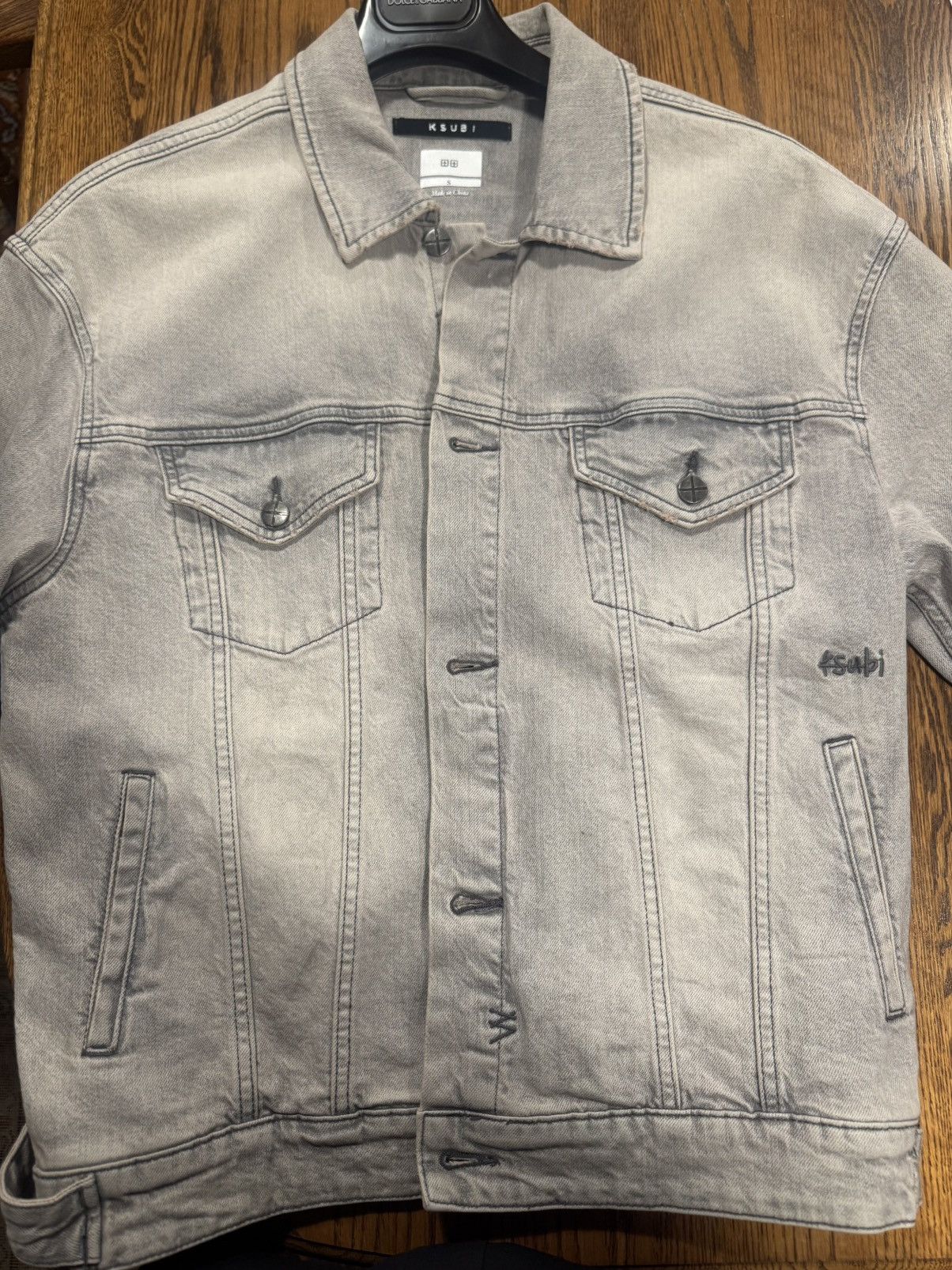 Ksubi Light grey denim jacket Size US S / EU 44-46 / 1 - 3 Thumbnail