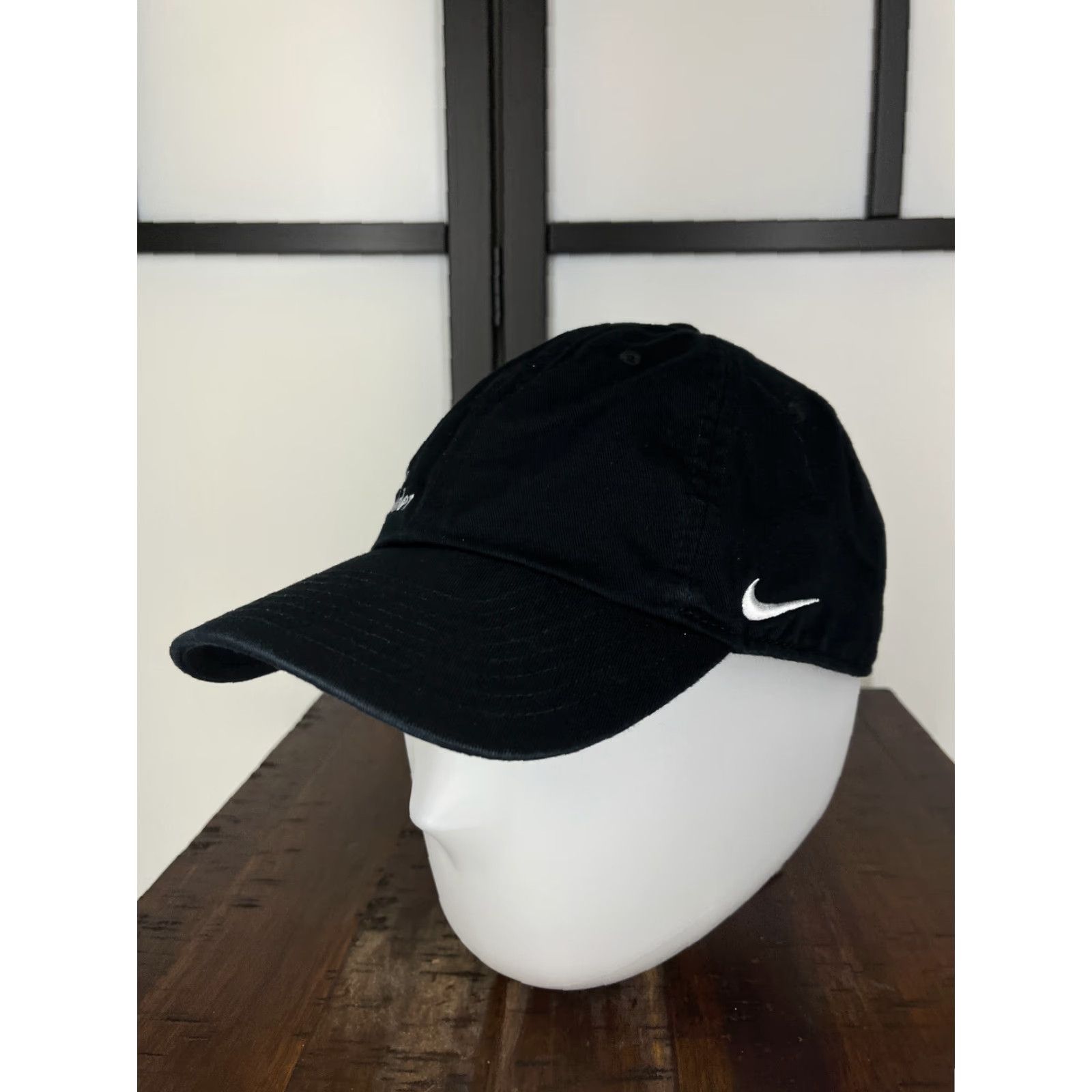 Nike Nike Hat Cap Strap Back Adult One Size Black Cotton Heritage86 Twill Baseball Cap Nike Mens Hats Sports Logo Housing Adjustable Black 90s? Size ONE SIZE - 5 Thumbnail