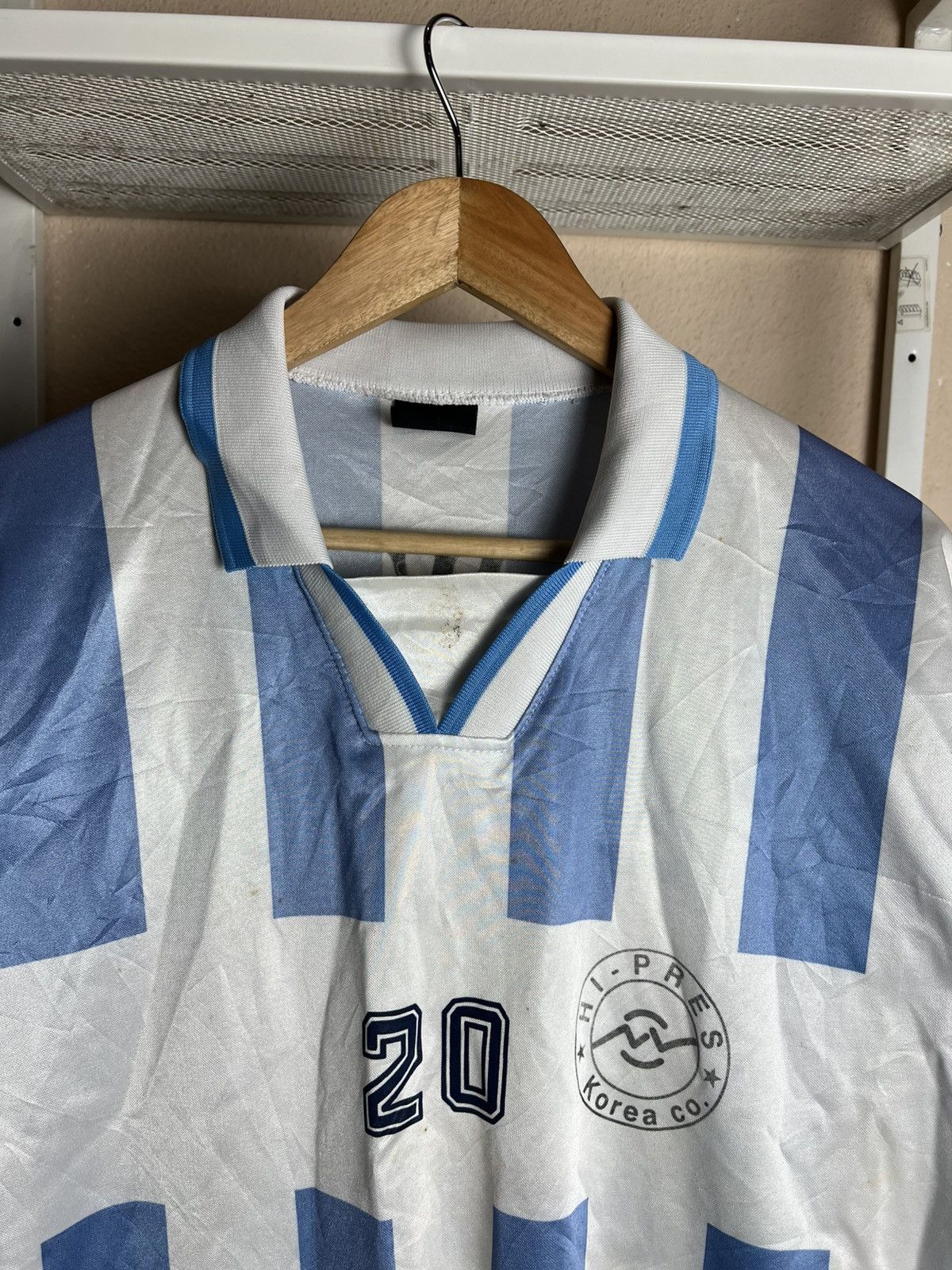Vintage Vintage Soccer Jersey Retro Collar Argentina Colourway Size US M / EU 48-50 / 2 - 2 Thumbnail