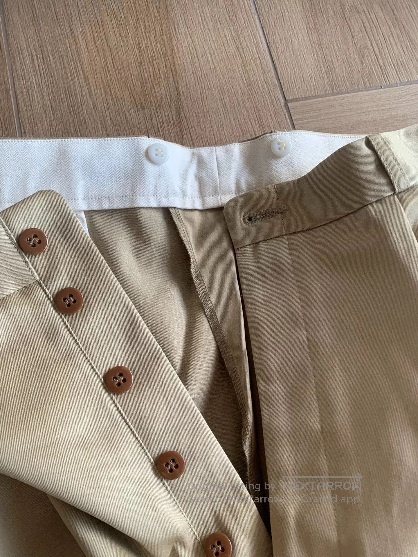 Japanese Brand beige wide. Size US 34 / EU 50 - 2 Thumbnail