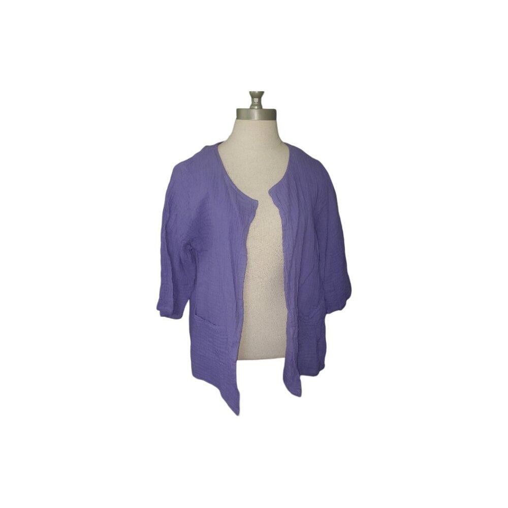 Designer CT748 Purple Open Bolero Ladies Jacket S/M Size S / US 4 / IT 40 - 1 Thumbnail