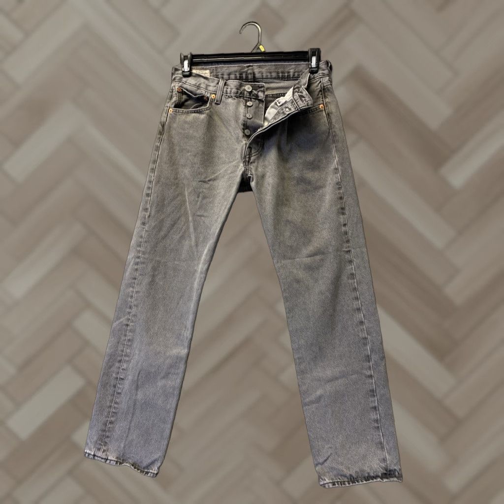 Levi's Levi's 501 Premium Jeans Men 31x30 Gray Straight Regular Button Fly /0384 Size US 31 - 1 Thumbnail