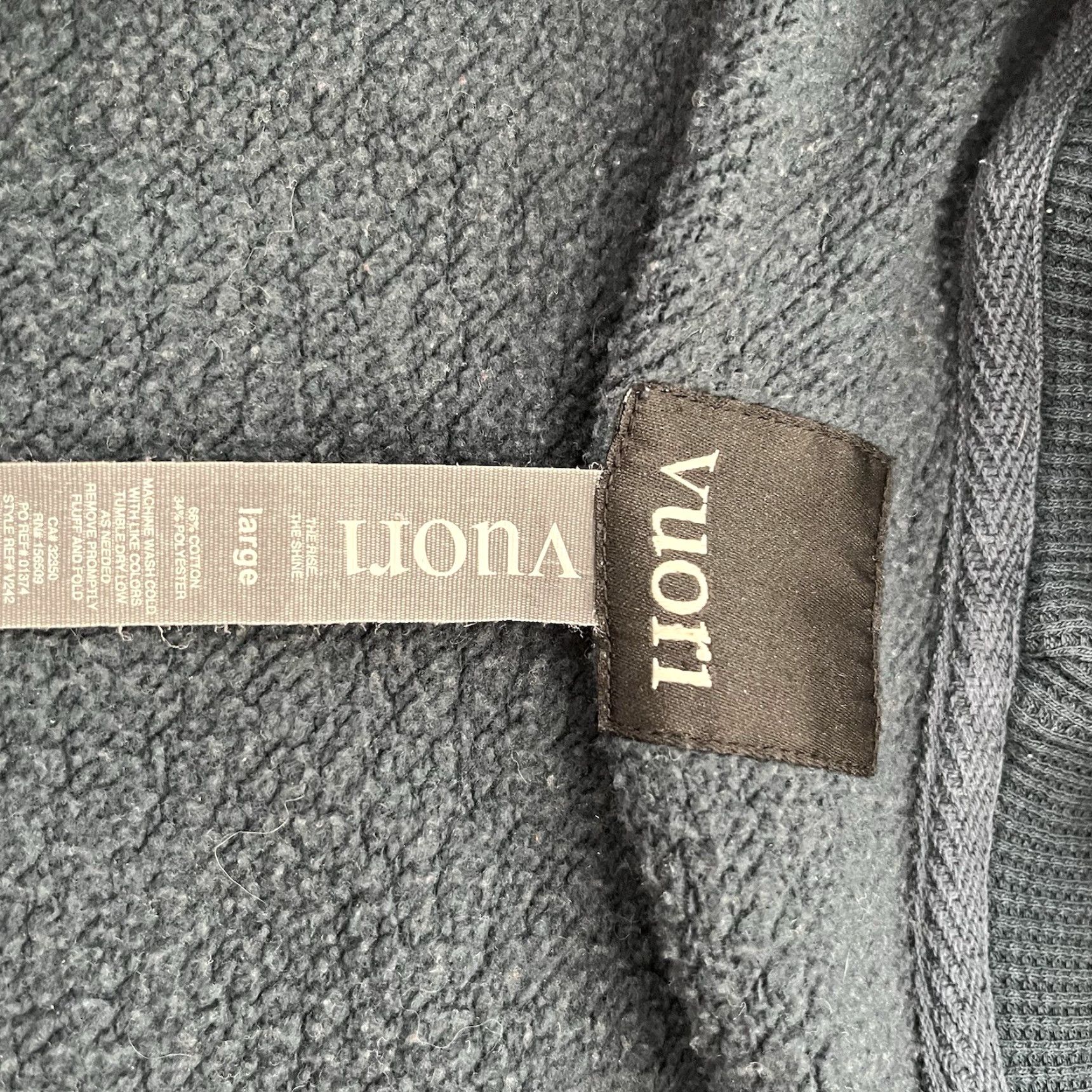 Vuori VUORI Peloton Zip Up Hoodie Sweatshirt Blue Mens Large Rise Shine - Full Zip, Hooded, Pockets, Gym & Training, Athleisure, Unisex Adults, Blue, Size L Size US L / EU 52-54 / 3 - 4 Thumbnail