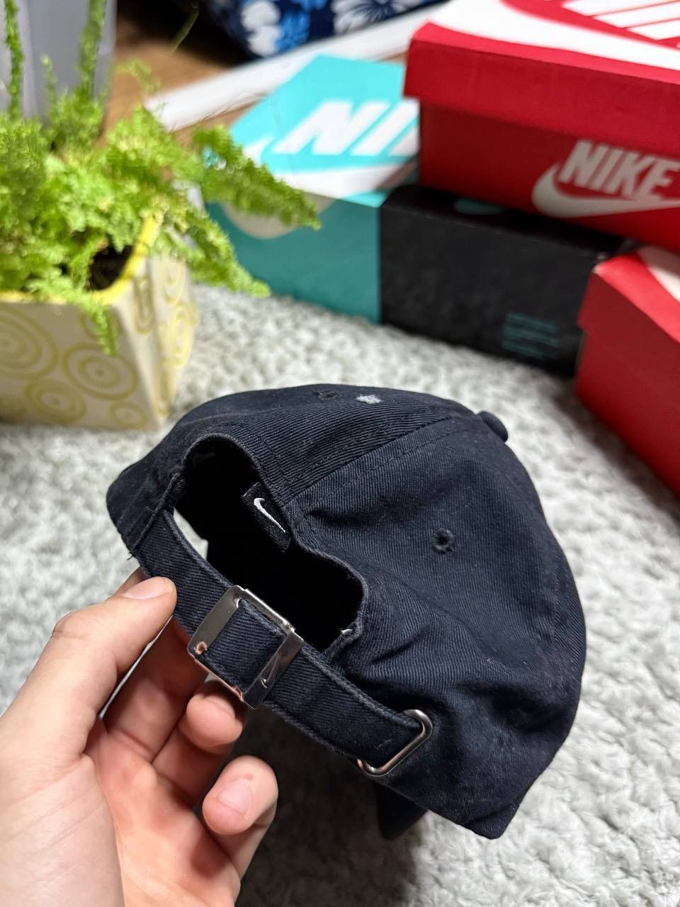 Nike 90s Nike Vintage Retro Big Swoosh Logo Washed Hat Cap Rare Size ONE SIZE - 4 Thumbnail