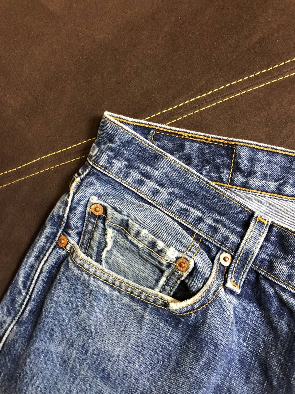 Levi's Levis 501 Jeans Mens Denim Straight Distressed * Size US 36 / EU 52 - 11 Thumbnail