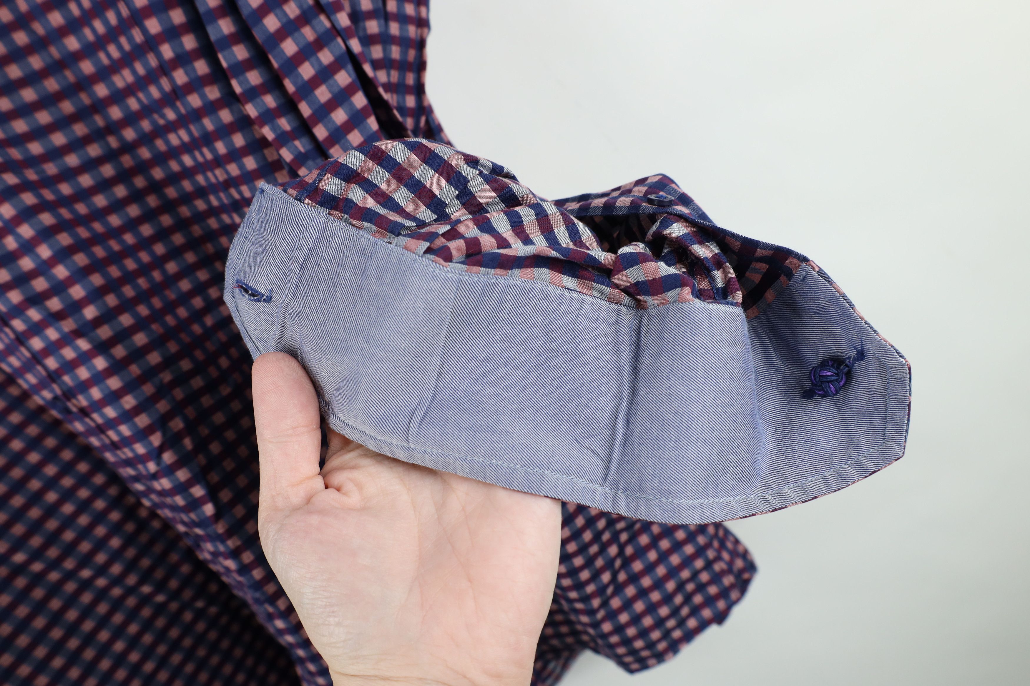 Johnston & Murphy Johnston & Murphy Plaid Collared Button Shirt Cotton Size US XL / EU 56 / 4 - 10 Thumbnail