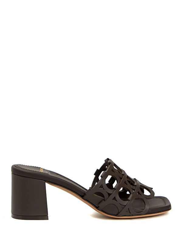 Salvatore Ferragamo o1s1rm0526 Gancini Sandals in Dark Brown Size US 6 / IT 36 - 1 Thumbnail