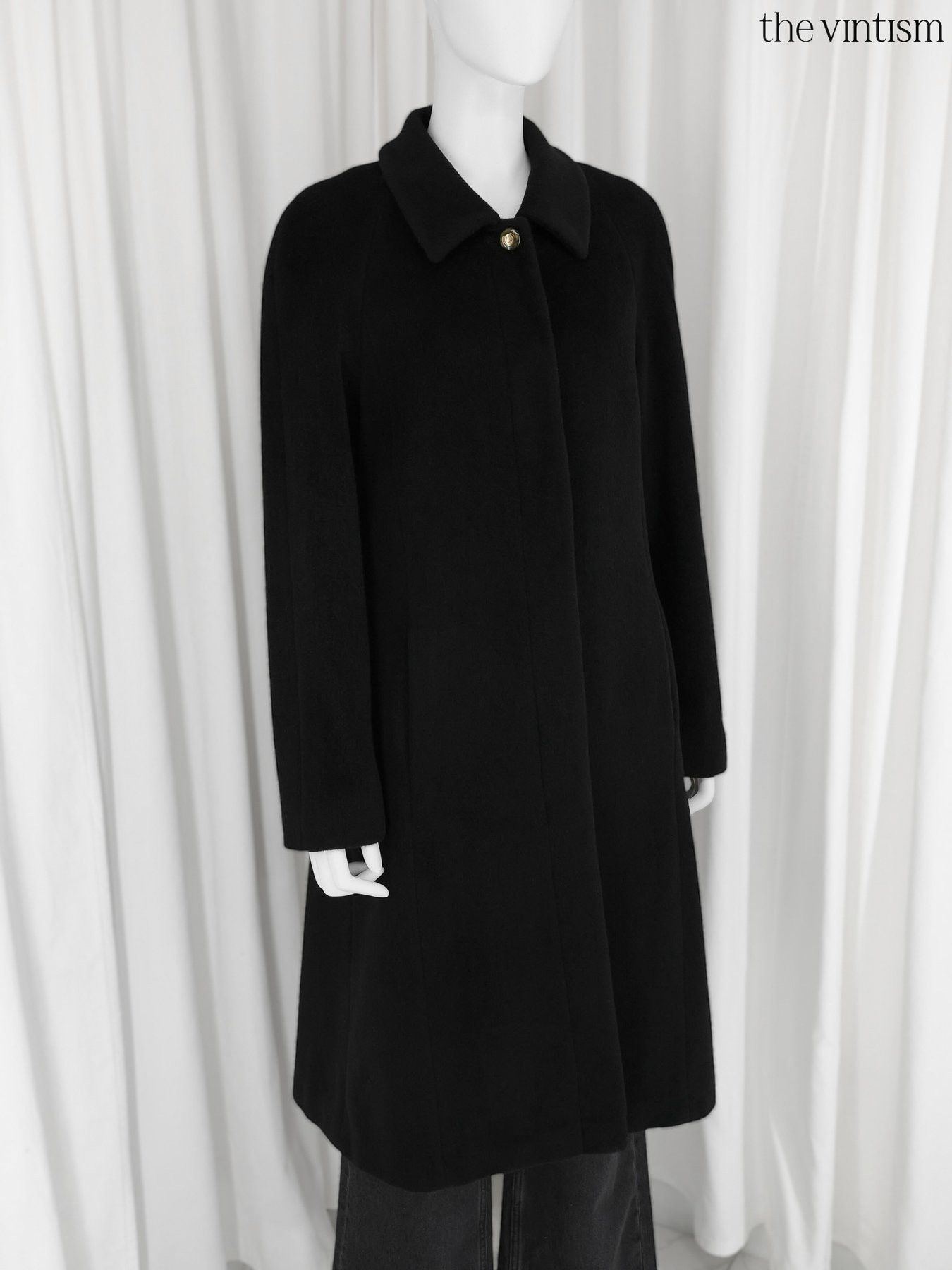 Escada Escada Archival Black Long Coat in Pure Virgin Wool DE 38 Size M / US 6-8 / IT 42-44 - 1 Thumbnail
