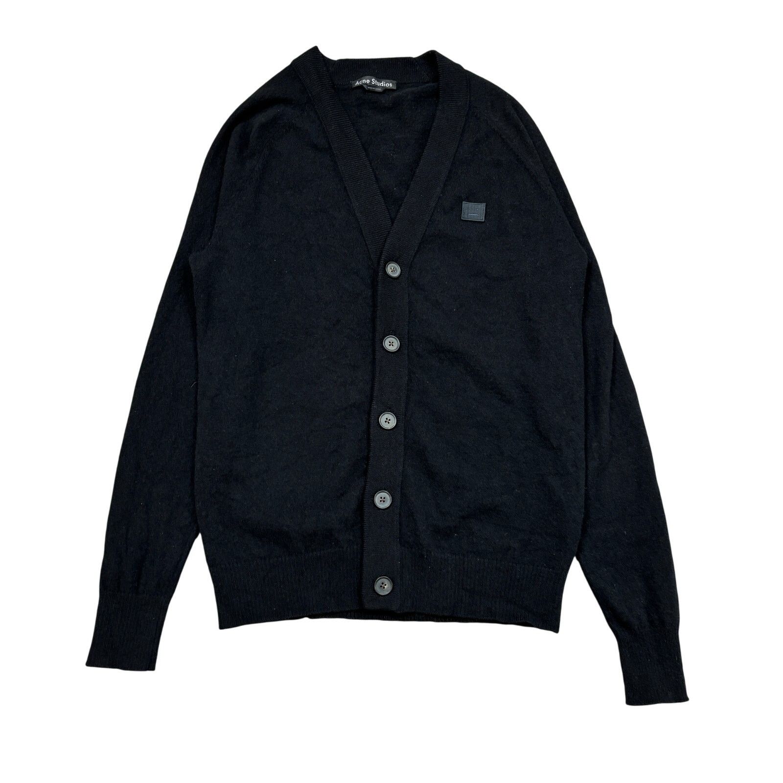 Acne Studios Acne Studios Neve Face Raglan Wool Cardigan Sweater XS Size XS / US 0-2 / IT 36-38 - 1 Thumbnail