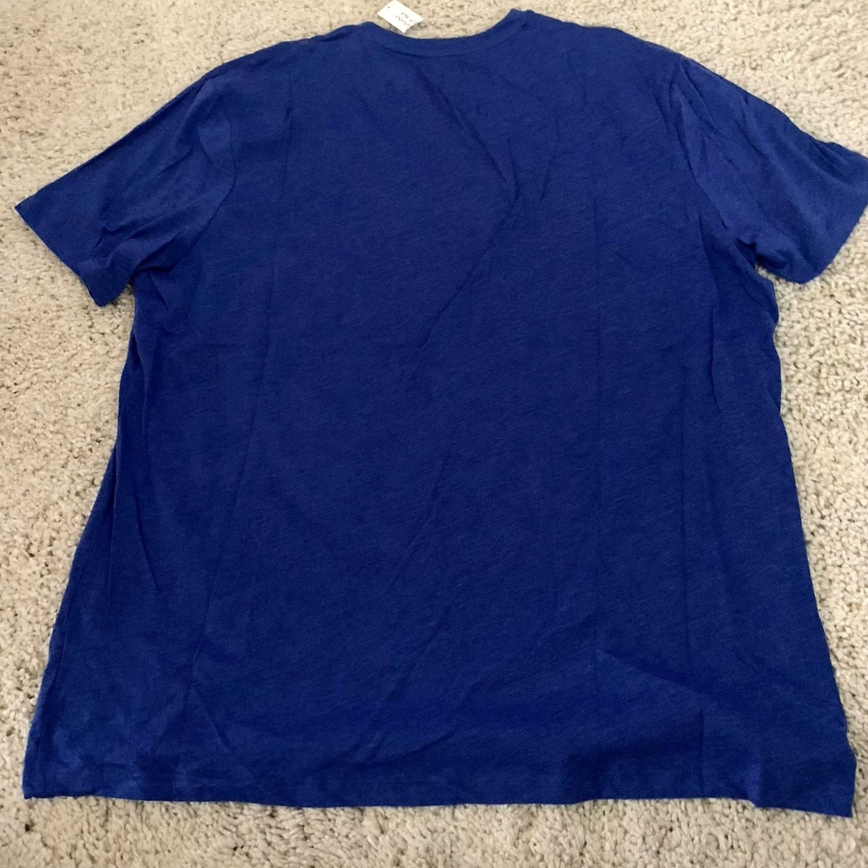 Banana Republic Banana Republic T-Shirt Men XXL Blue V-Neck Short Sleeve Cotton Blend Shirts Regular Fit Crew Neck Size US XXL / EU 58 / 5 - 5 Thumbnail