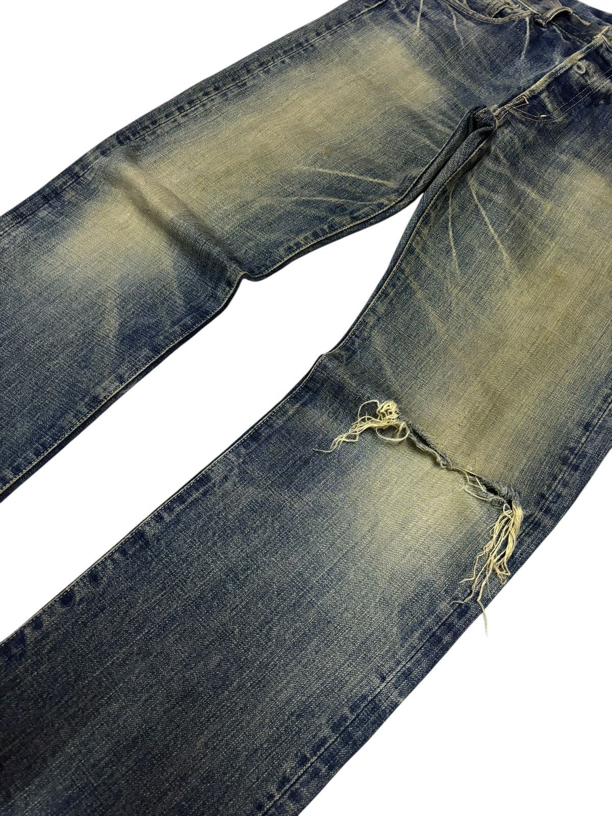 Japanese Brand × Vintage Japan Quadro Mud Washed Distressed Jeans Size US 32 / EU 48 - 5 Thumbnail
