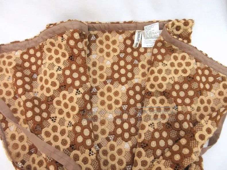 Comme des Garcons Comme des Garcons size M Yellow Retro Floral Design Skirt Size 23" - 4 Thumbnail
