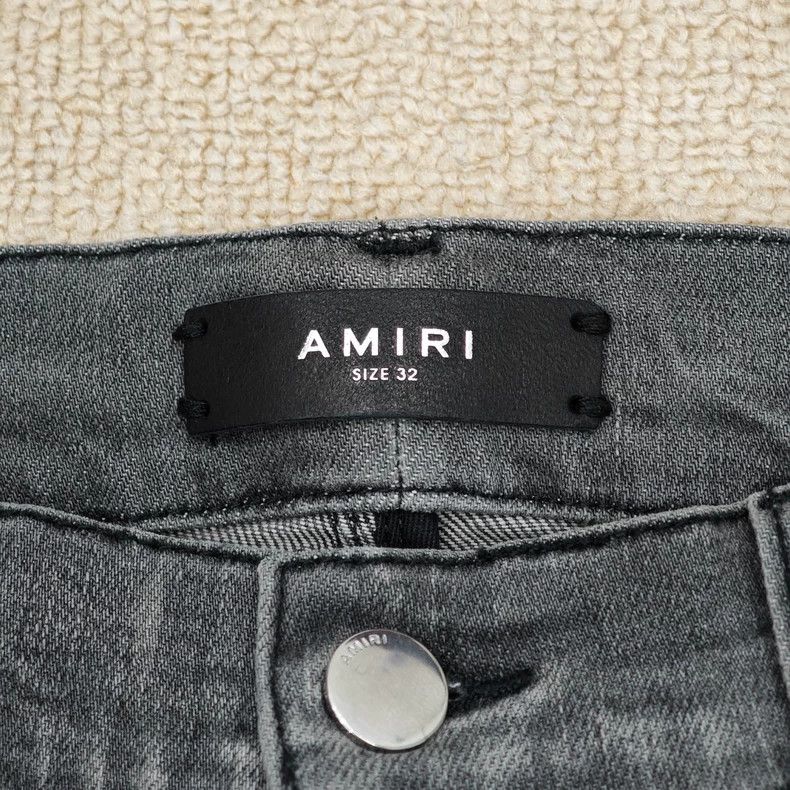 Amiri Amiri grey cut distressed jeans Size US 32 / EU 48 - 3 Thumbnail