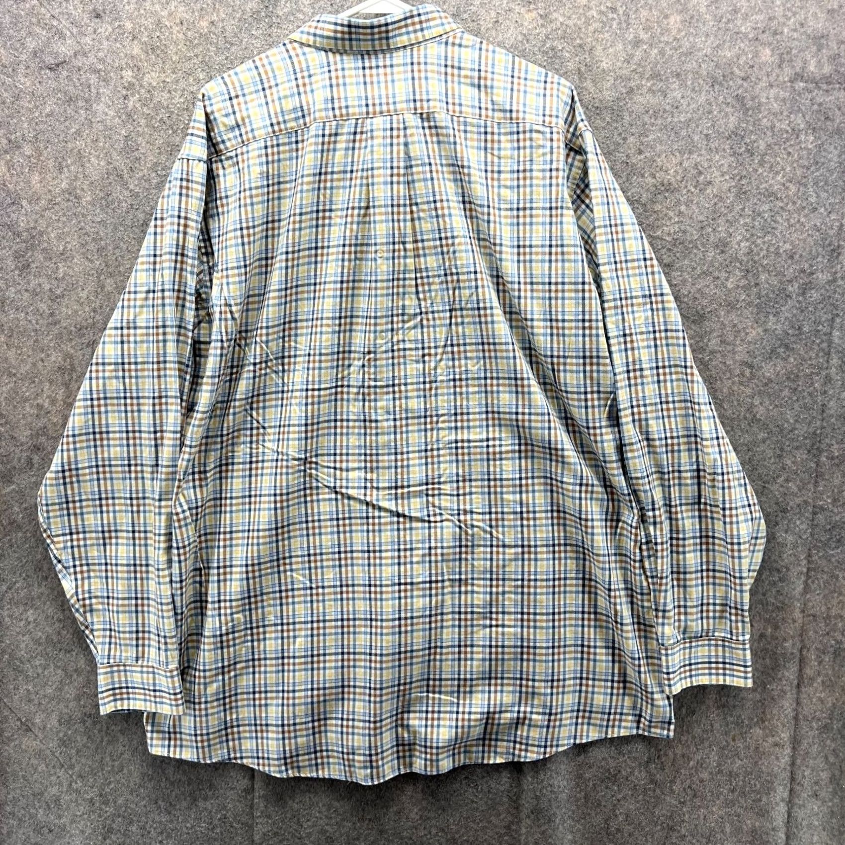 Vintage VINTAGE: NO - LL Bean Shirt Men XL Blue Yellow Button Up Traditional Tall Check Plaid 503308 Size US XL / EU 56 / 4 - 2 Thumbnail
