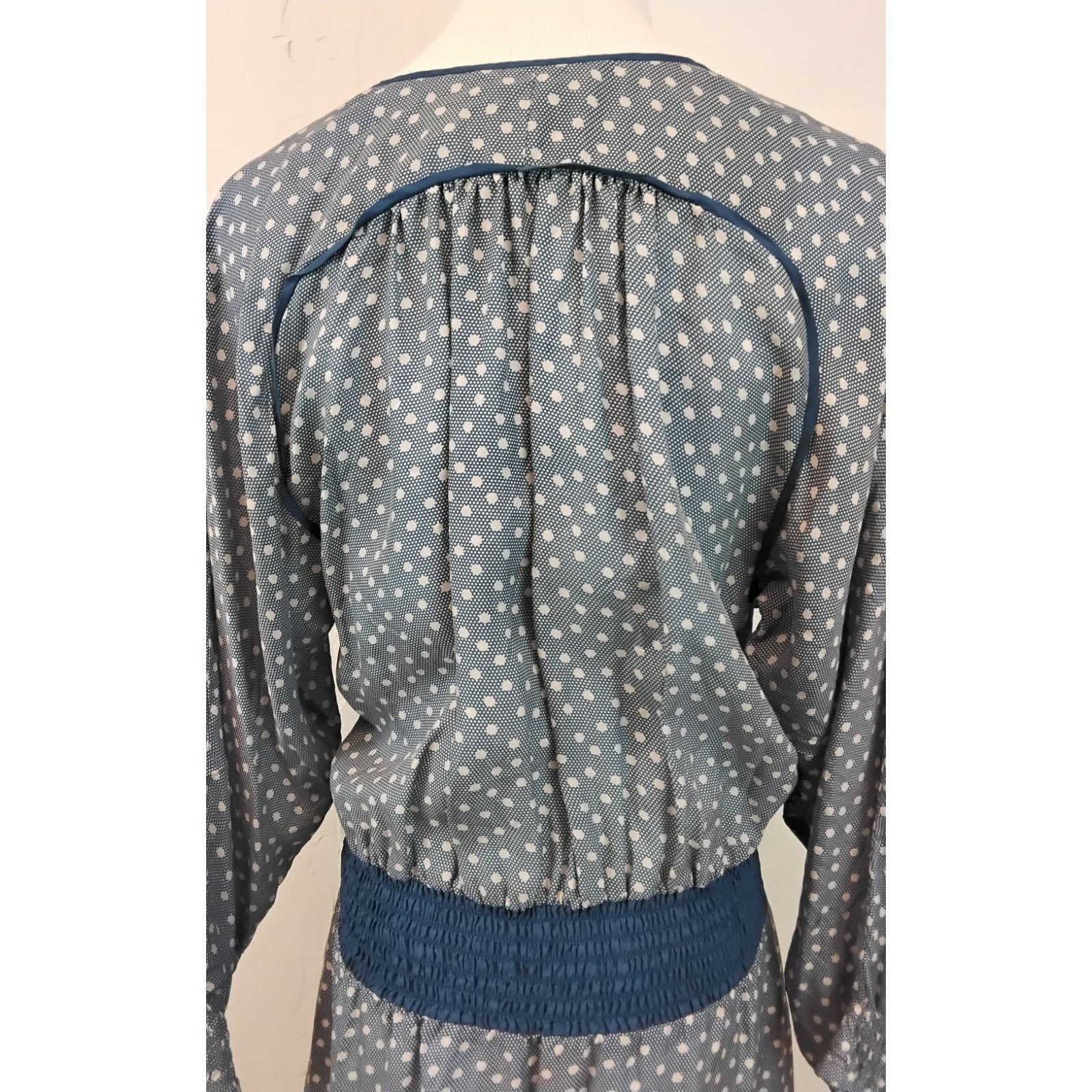Rebecca Taylor Rebecca Taylor Dress Women's 4 Blue/White Polka Dots Size S / US 4 / IT 40 - 6 Thumbnail