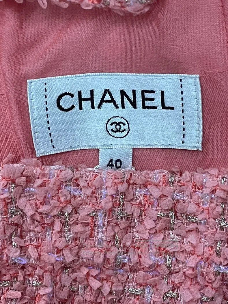 Chanel Chanel Orange-pink tweed skirt Size 26" / US 2 / IT 38 - 4 Thumbnail