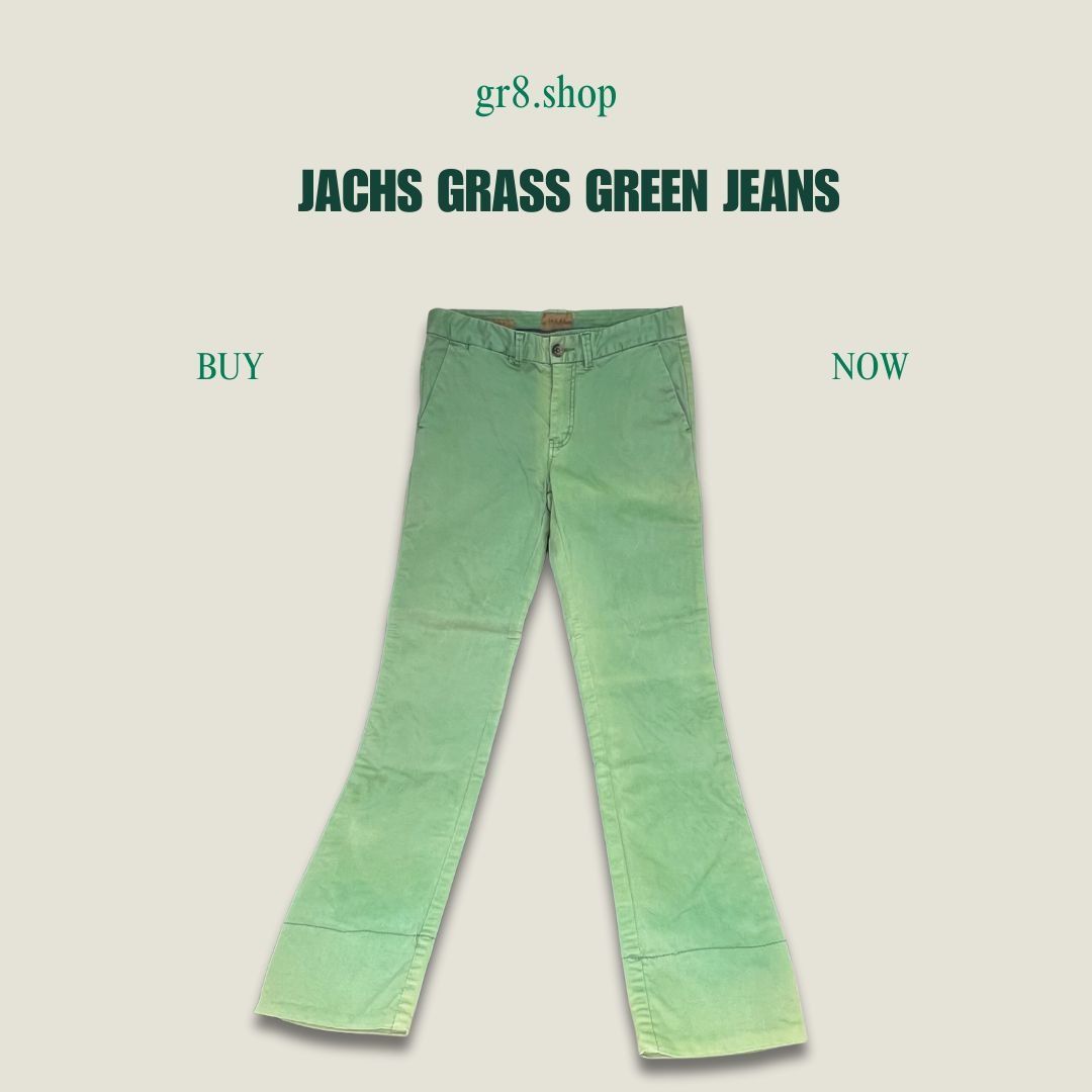 JACHS NY Jachs Grass Green Flared Jeans Mens Size 30 Cotton Casual Ma Size US 30 / EU 46 - 1 Thumbnail