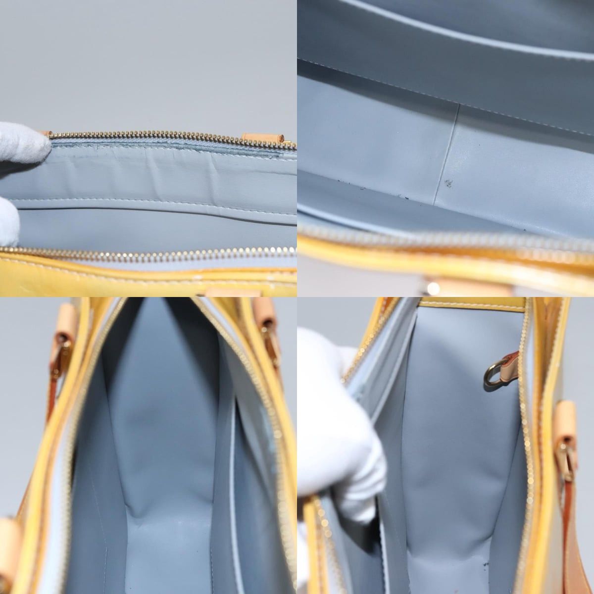 Louis Vuitton LOUIS VUITTON Monogram Vernis Columbus Tote Bag Gris M91028 Size ONE SIZE - 12 Thumbnail