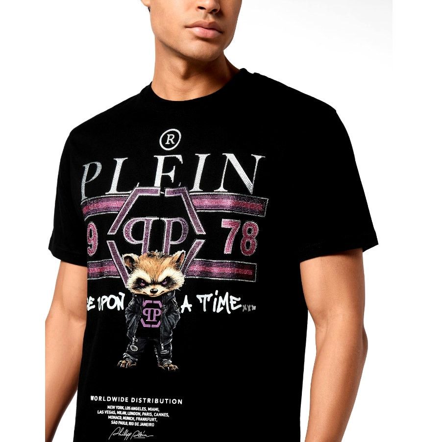 Philipp Plein Philipp Plein Black Plein College Animals T-Shirt Size L Size US L / EU 52-54 / 3 - 12 Thumbnail
