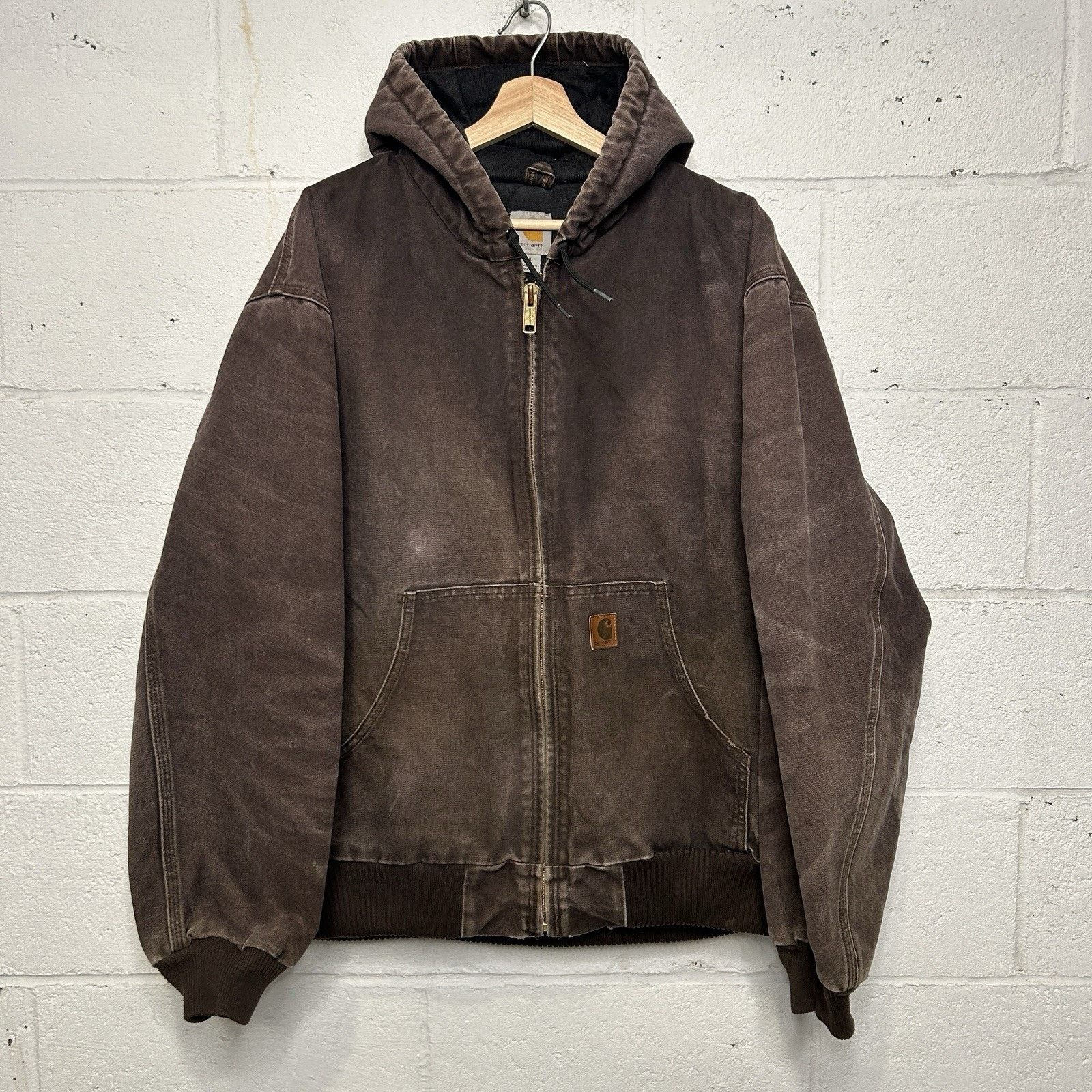 Carhartt Vintage Carhartt Hooded Active Jacket “Dark Brown” J130 DKB Size US XL / EU 56 / 4 - 1 Thumbnail