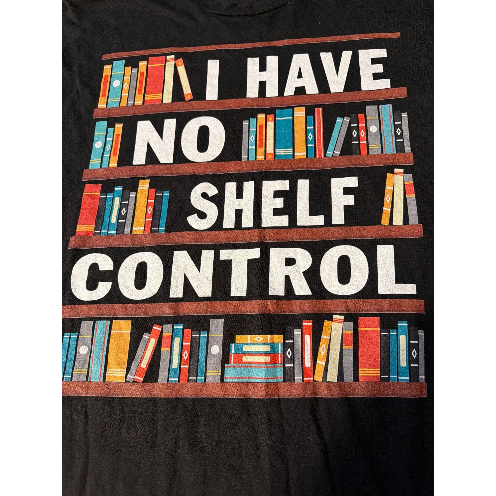 POST&CO I Have No Shelf Control Black T Shirt Port & Co Book Lover S Size 3XL / US 20-22 - 3 Thumbnail