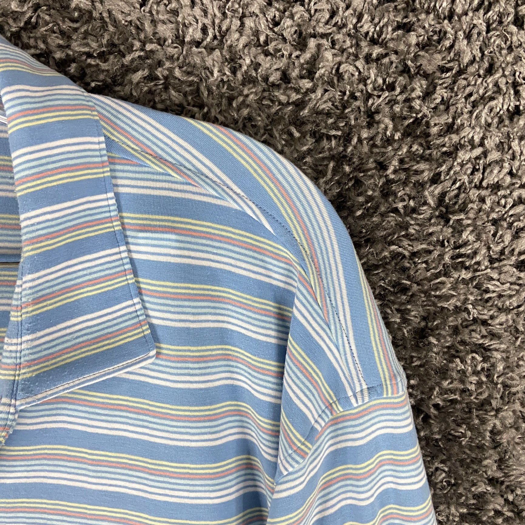 Peter Millar PETER MILLAR Striped Polo Shirt Men's XL Short Sleeve Multicolor Size US XL / EU 56 / 4 - 7 Thumbnail