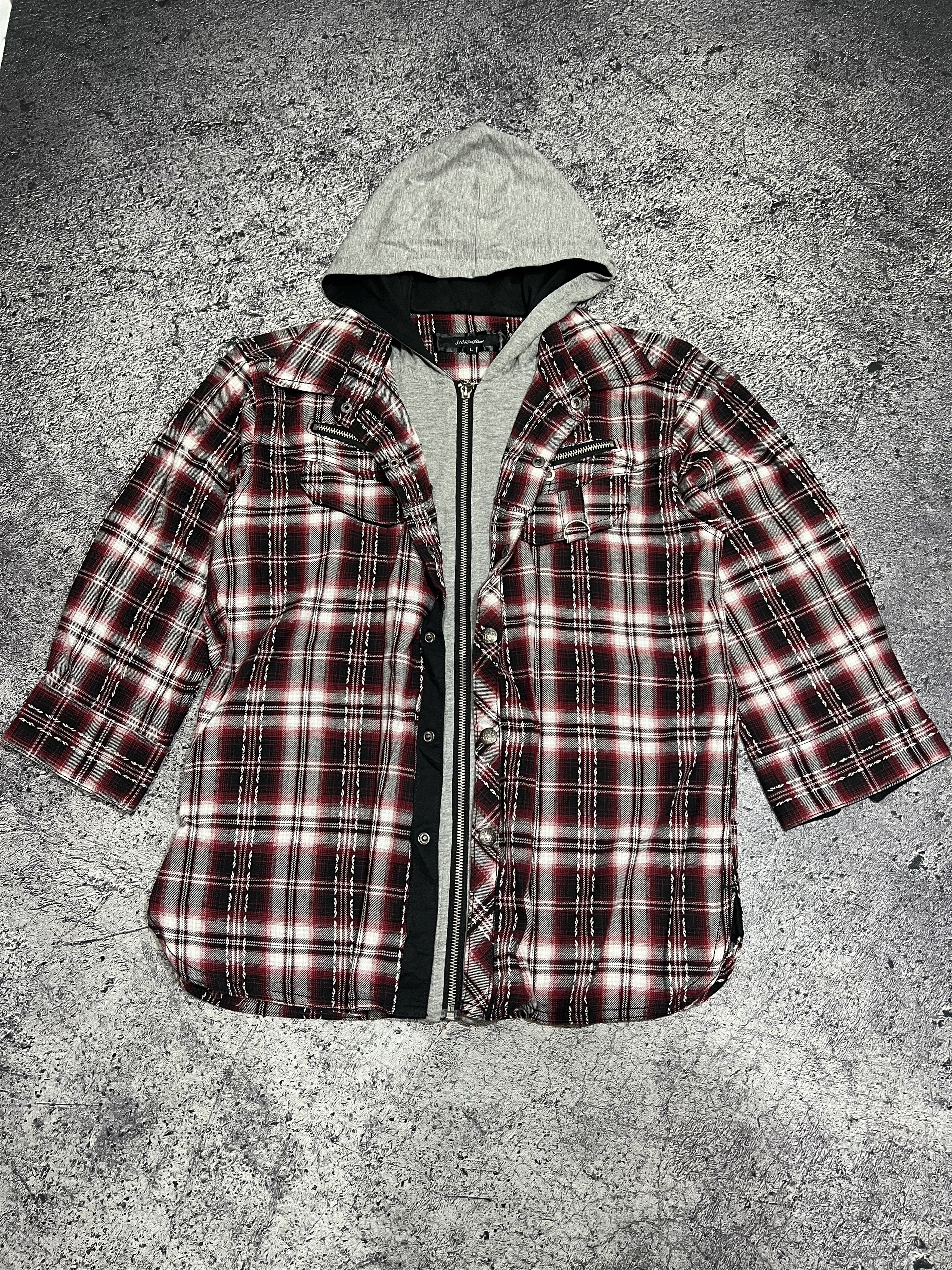 Japanese Brand 2000s Archival Hysteric Layer Hodded Zip y2k Lgb Ifsix Size US S / EU 44-46 / 1 - 1 Thumbnail