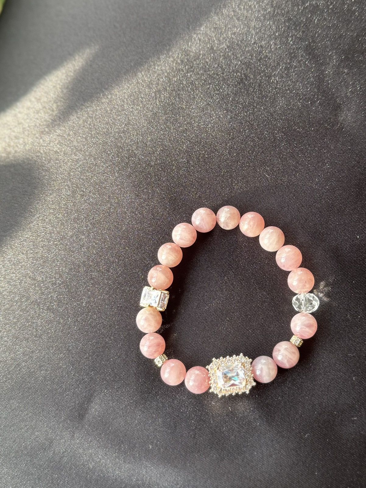 Handmade Purple pink quartz bracelet Size ONE SIZE - 2 Thumbnail