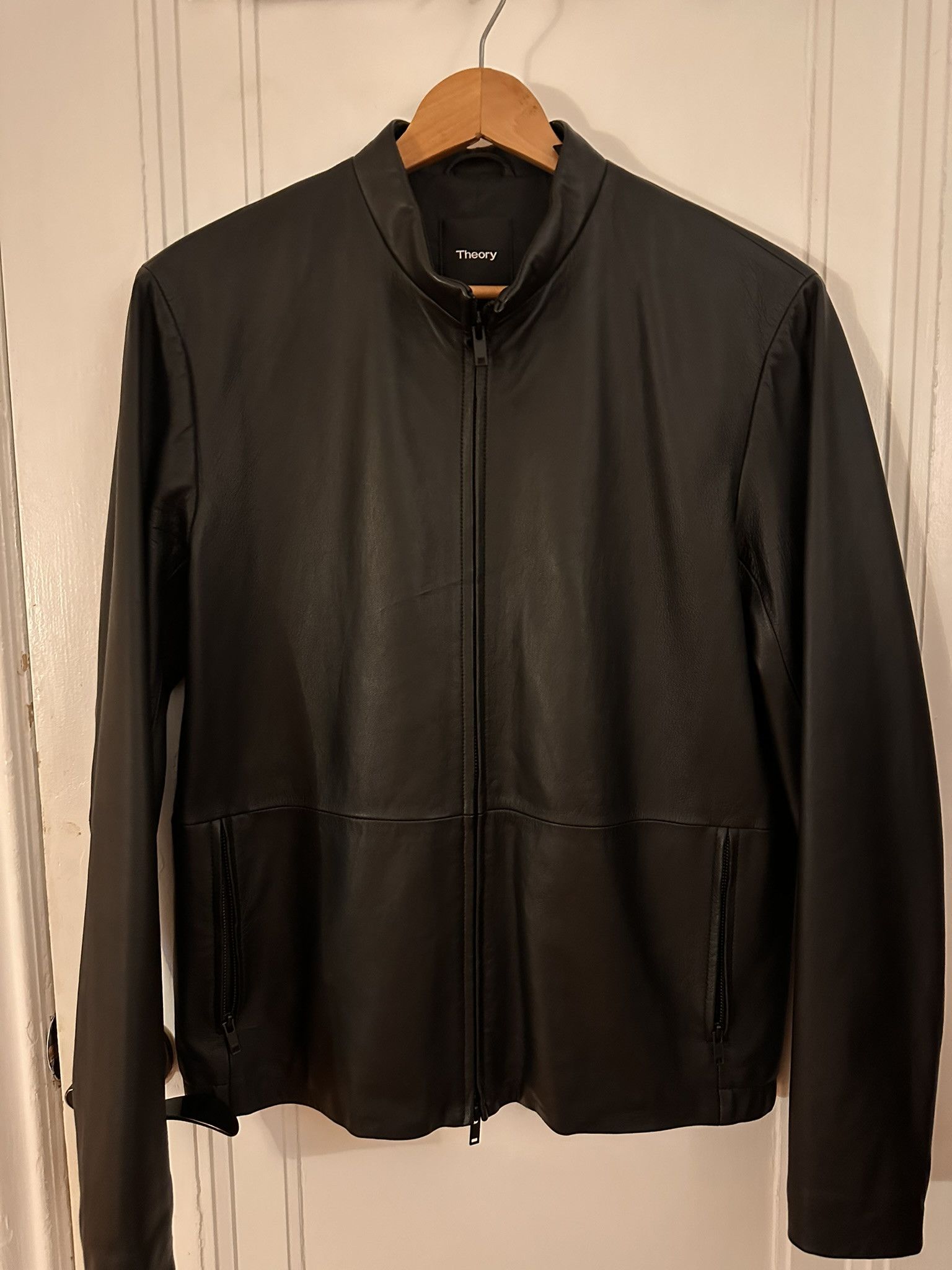 Theory 995$ Theory Morvek Sheep Leather Zip Jacket Black Size : S