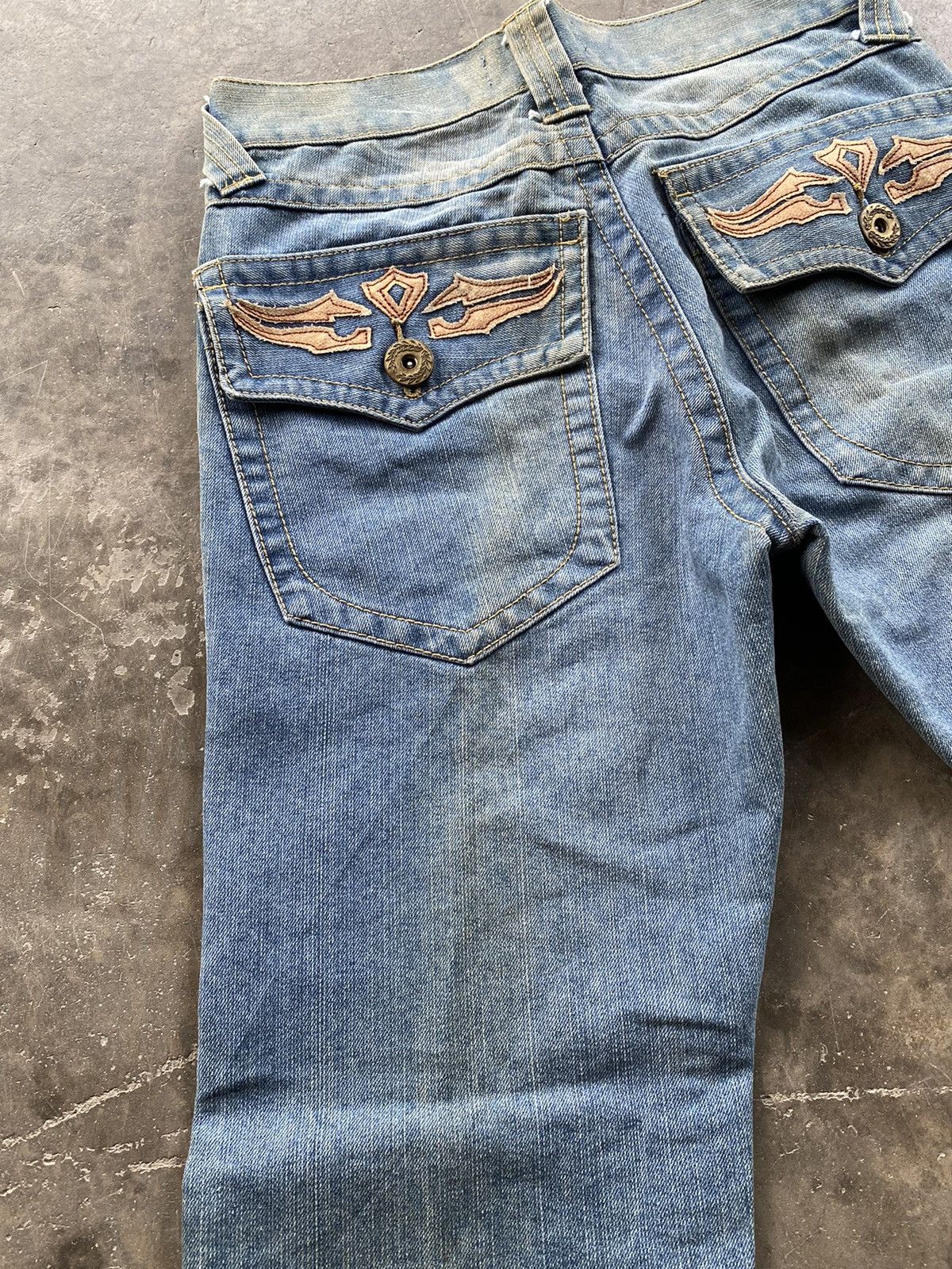 Hysteric Glamour × Japanese Brand Flare Jeans Japanese No boundaries Distressed 30x29 Size US 30 / EU 46 - 11 Thumbnail