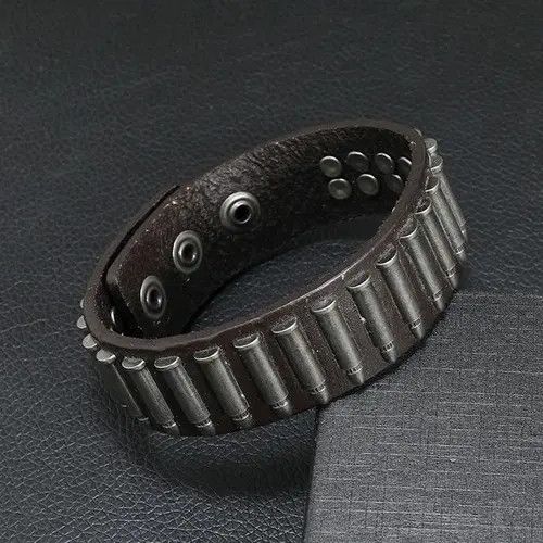 Jewelry Bullet Leather Bracelet Size ONE SIZE - 1 Thumbnail