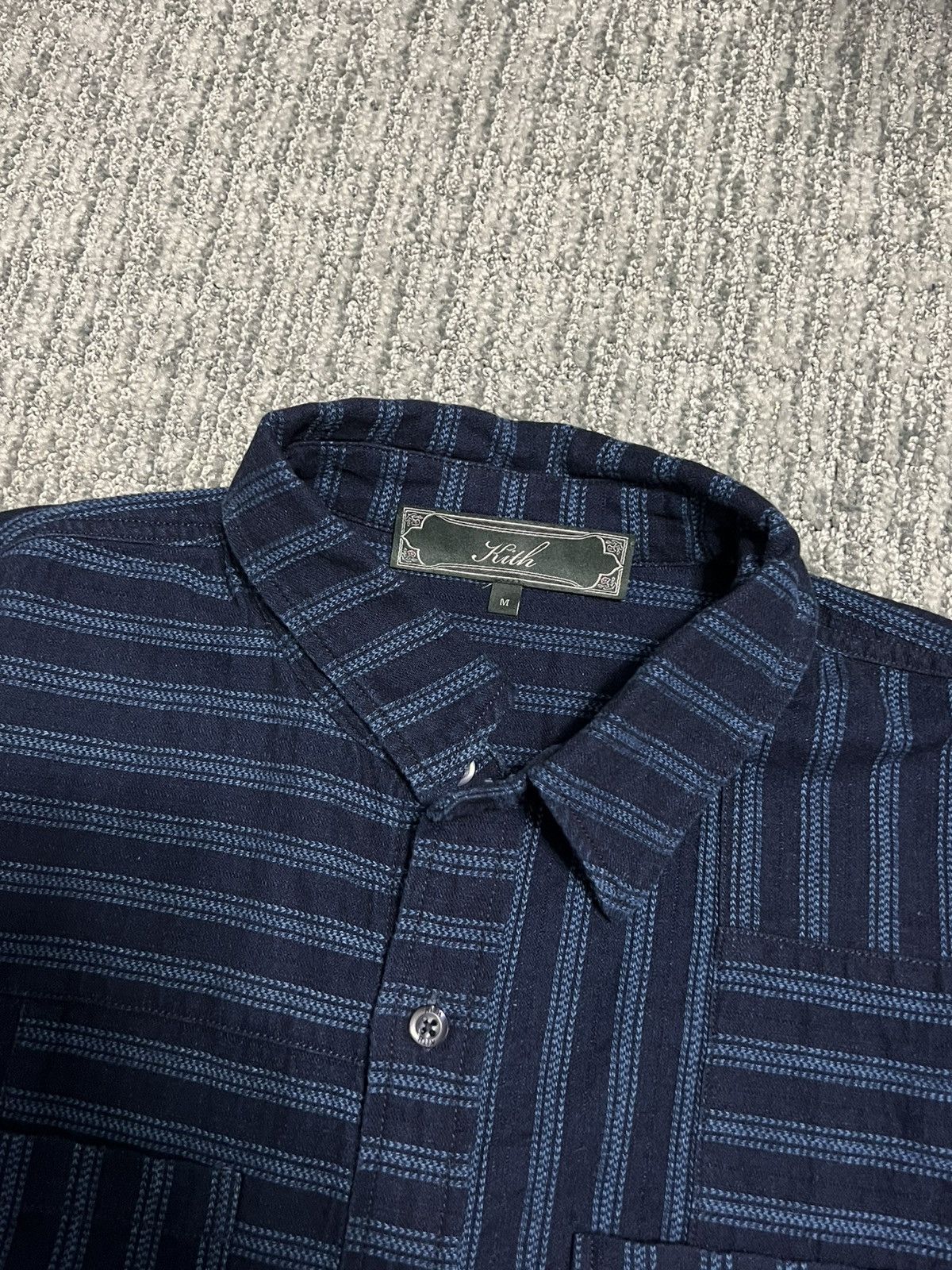 Kith Kith Stripe Denim Jaydin Button Up Shirt NEW Size Medium Size US M / EU 48-50 / 2 - 5 Thumbnail