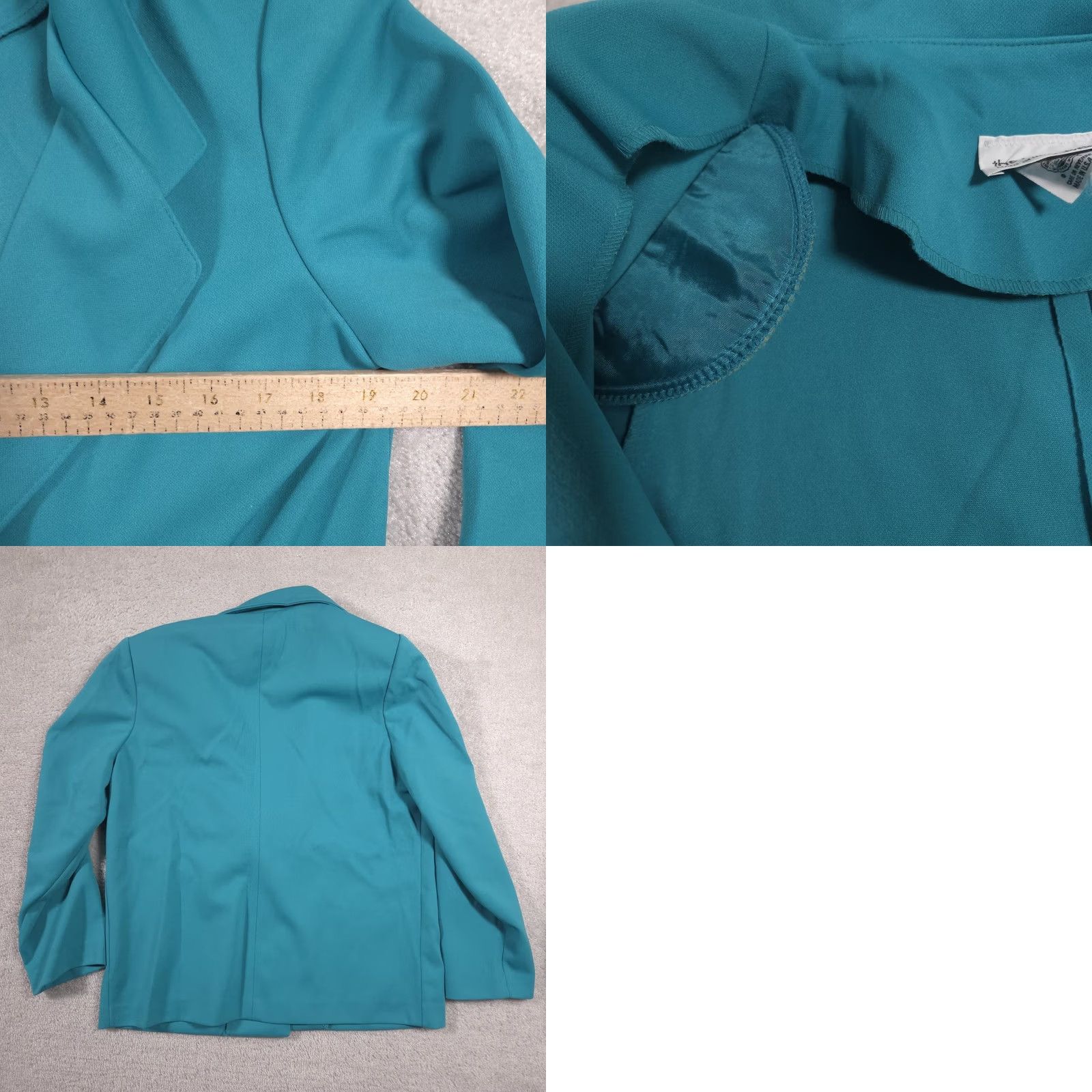 Vintage VINTAGE The Petite Concept Blazer Womens Petite 14 Green One-Button Jacket USA 80s Mens Ladies? Size XL / US 12-14 / IT 48-50 - 9 Thumbnail