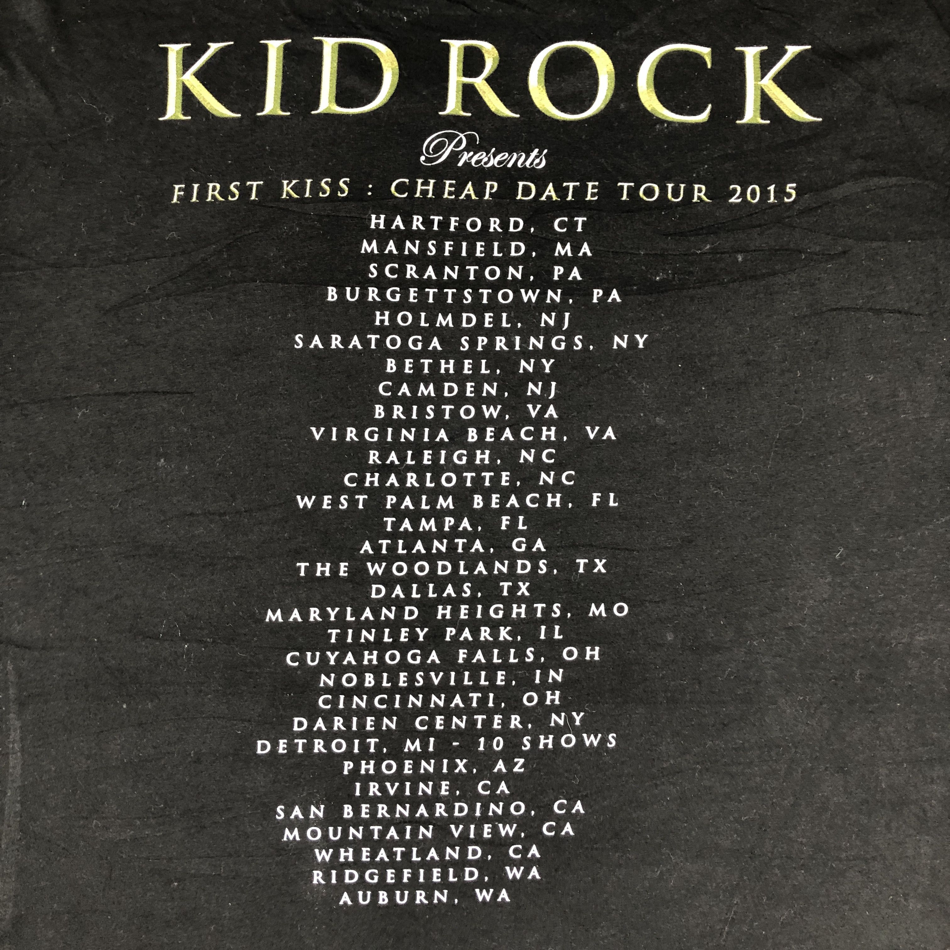 Band Tees Kid Rock T-shirt First KissTour 2015 Size US XL / EU 56 / 4 - 4 Thumbnail