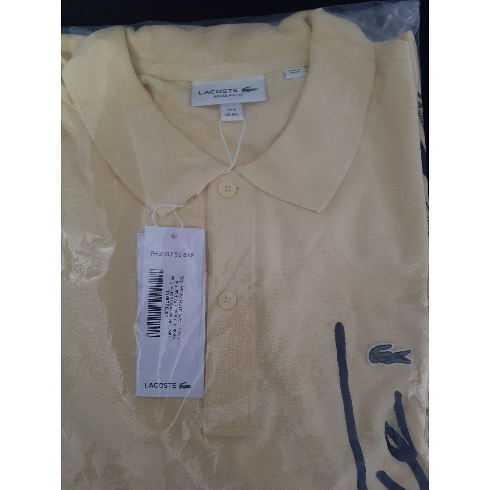 Lacoste Lacoste Short Sleeve Graphic Signature On Side Polo 3XL Size US XXL / EU 58 / 5 - 2 Thumbnail