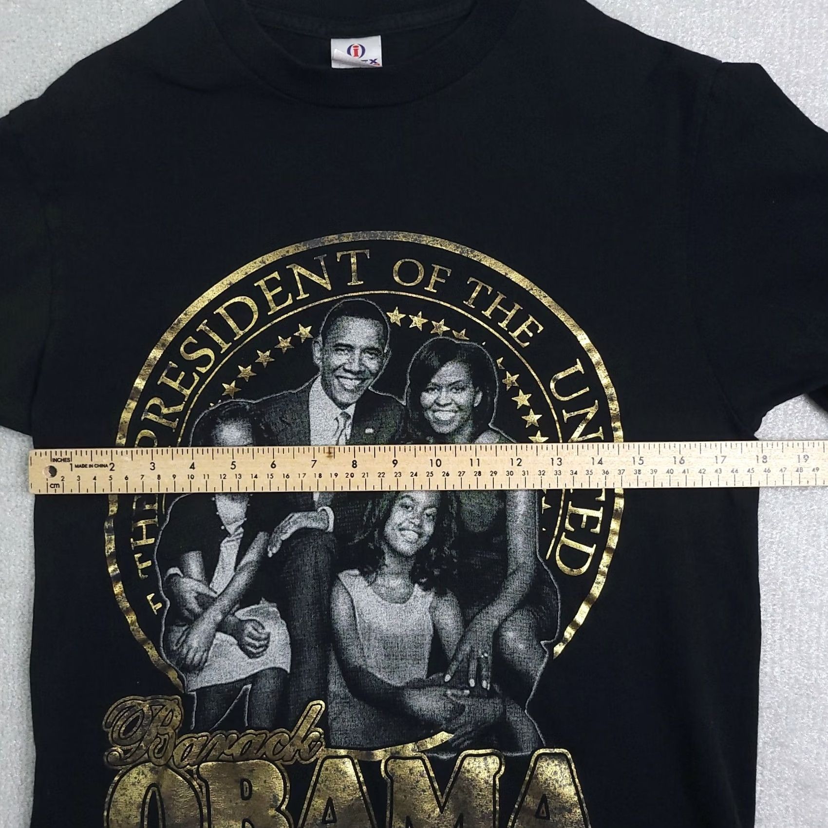 Vintage Barack Obama Presidential Family T Shirt Adult Medium Black 2000s Womens Size M / US 6-8 / IT 42-44 - 4 Thumbnail