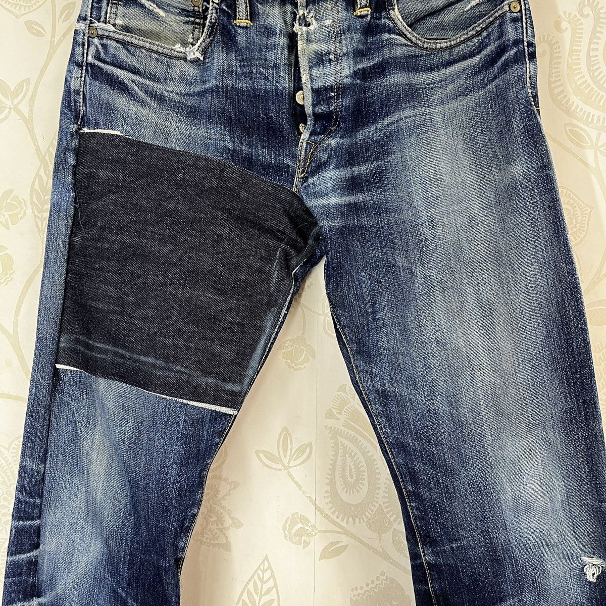 RRL Ralph Lauren Vintage RRL Ralph Lauren Hidden Rivet Distressed Denim Size US 34 / EU 50 - 8 Thumbnail